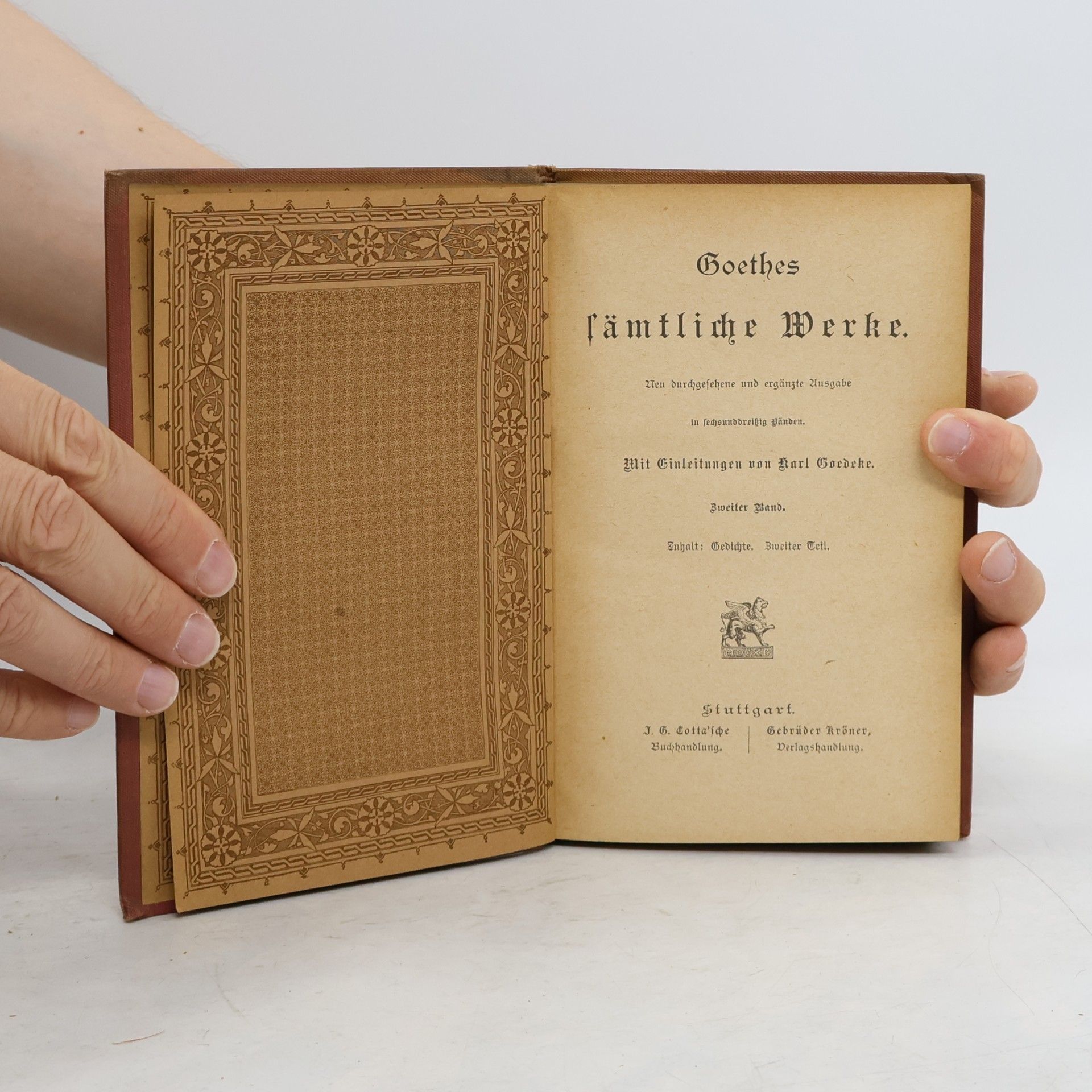 Johann Wolfgang von Goethe Goethes sämtliche Werke 2