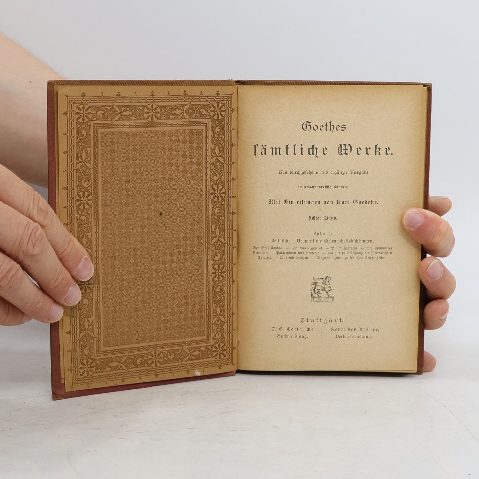 Johann Wolfgang von Goethe Goethes Sämtliche Werke. Band 8