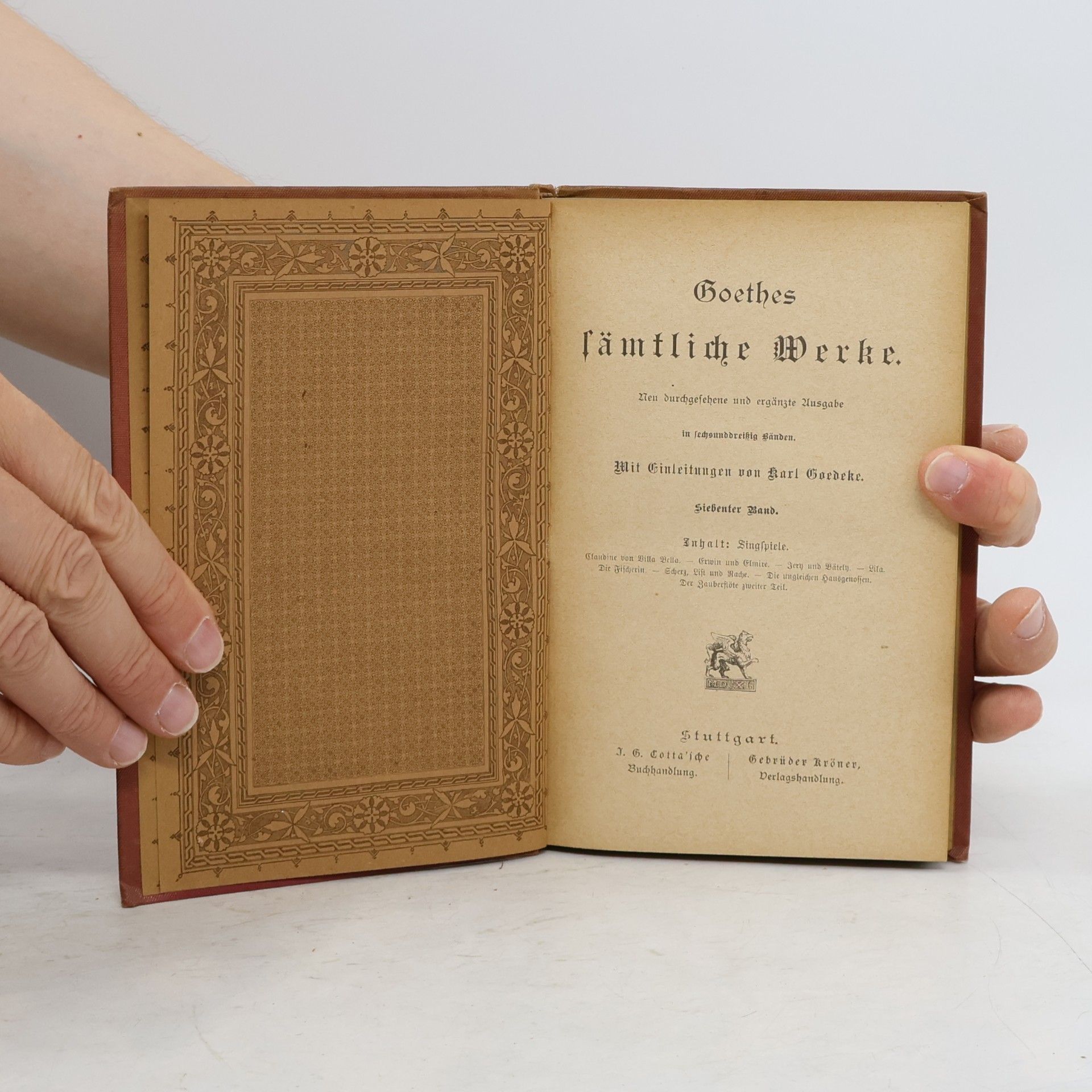 Johann Wolfgang von Goethe Goethes sämtliche Werke 7