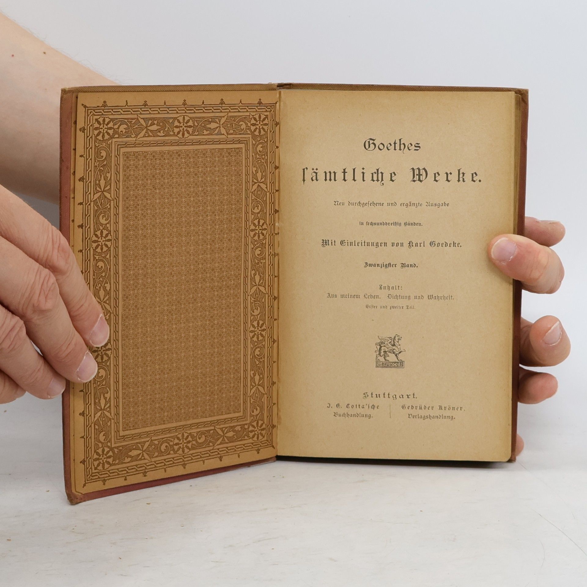 Johann Wolfgang von Goethe Goethes Sämtliche Werke. Band 20