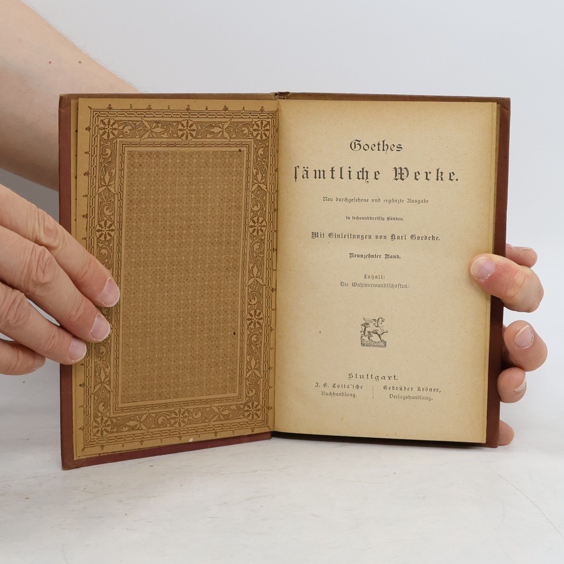 Johann Wolfgang von Goethe Goethes Sämtliche Werke 19