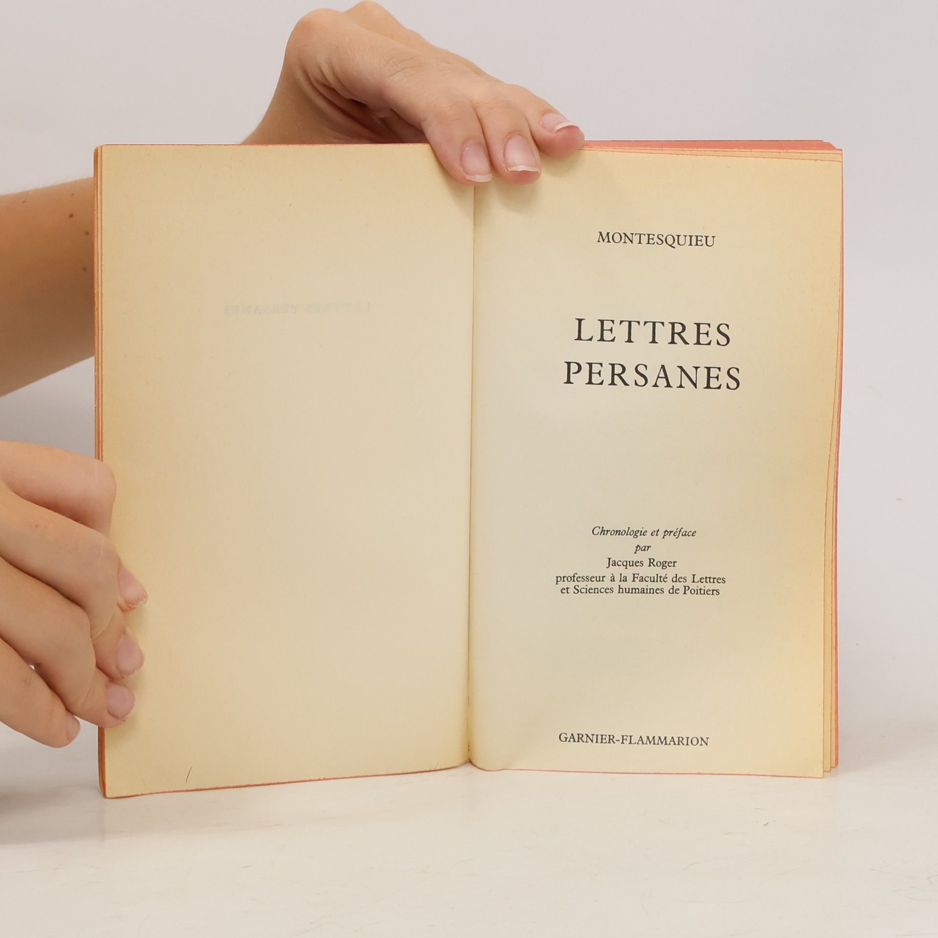 Charles Louis de Secondat de Montesquieu Lettres persanes