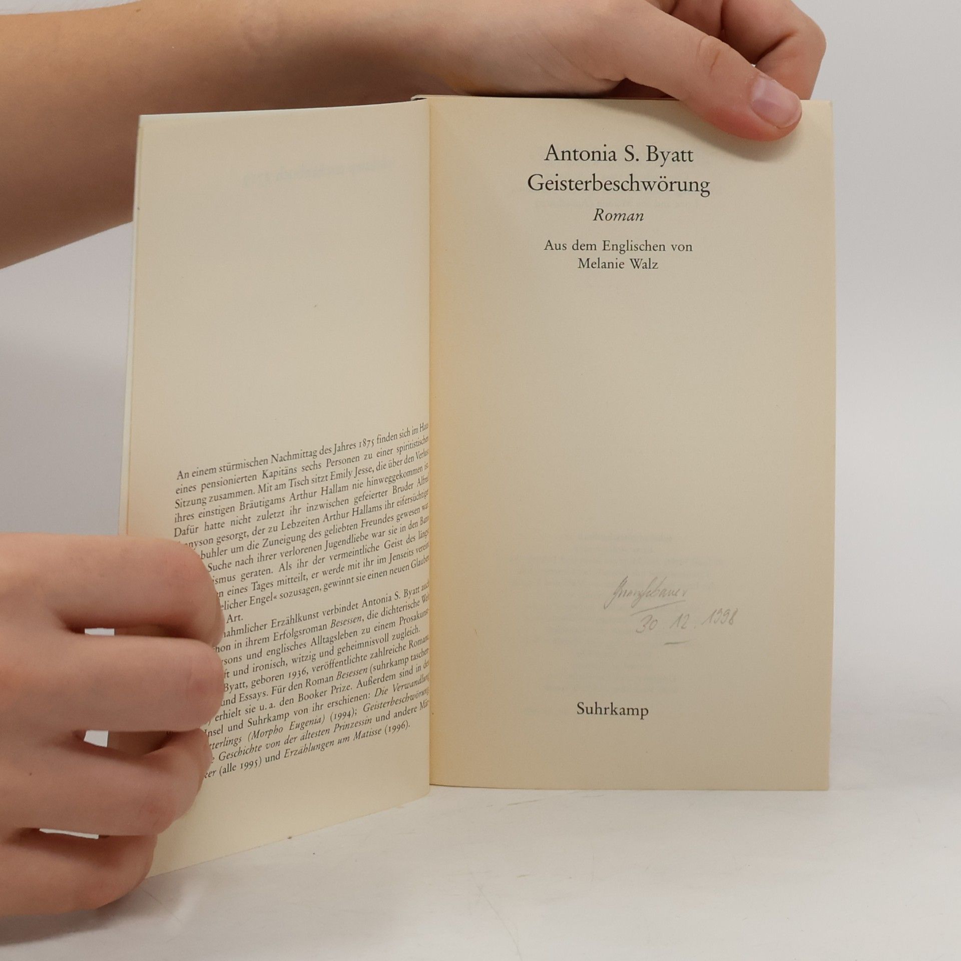 Antonia S. Byatt Geisterbeschwörung
