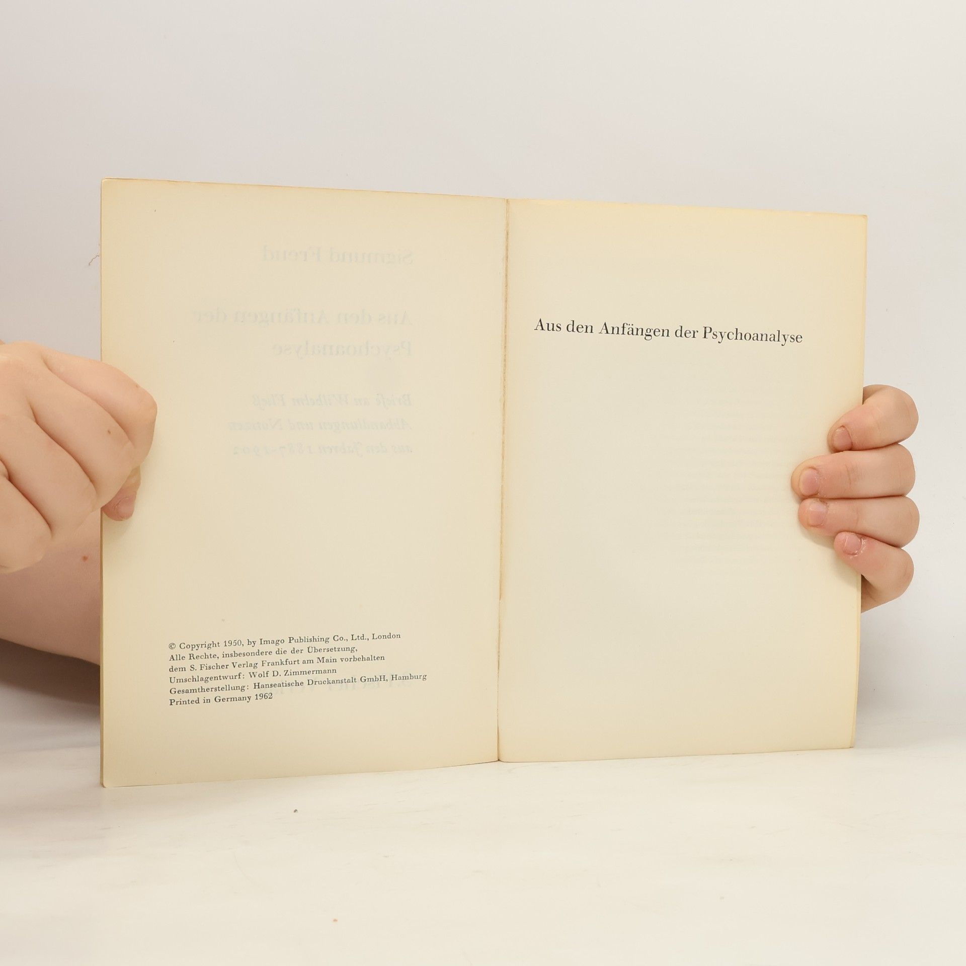 Sigmund Freud Aus den Anfängen der Psychoanalyse