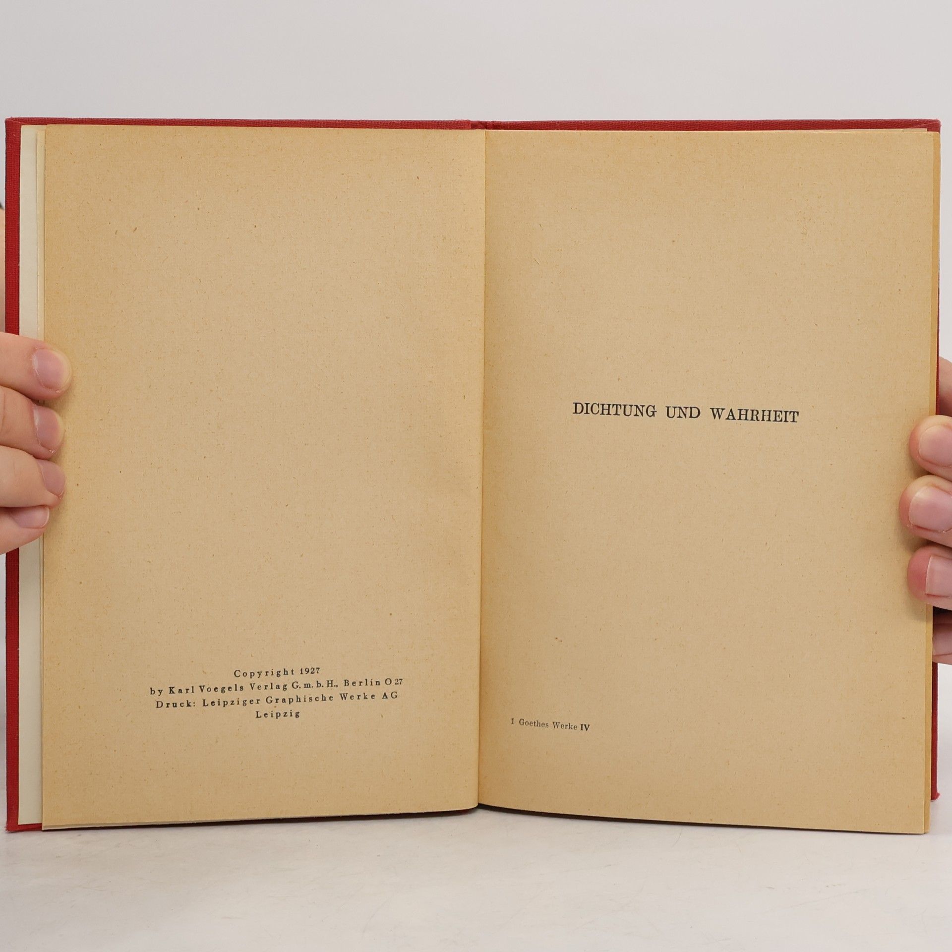 Johann Wolfgang von Goethe Goethe Werke 1