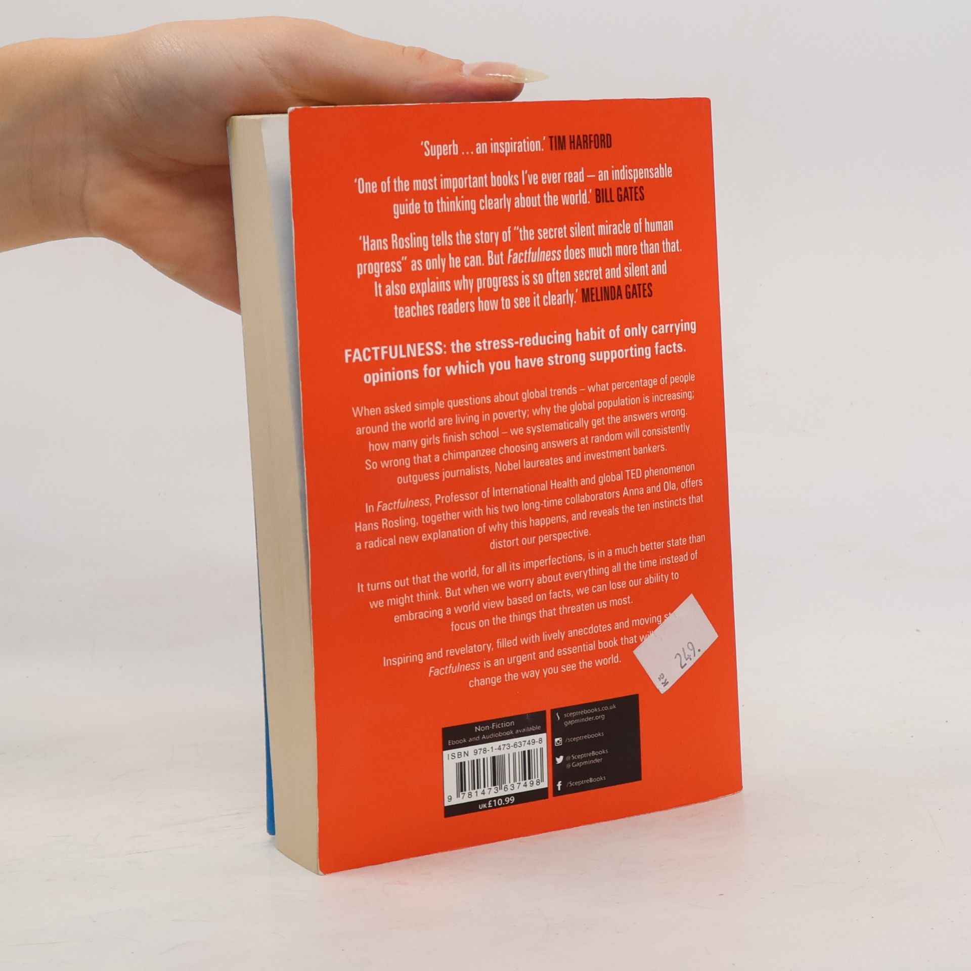 Hans Rosling Factfulness : ten reasons we're wrong about the world - and why things are better than you think