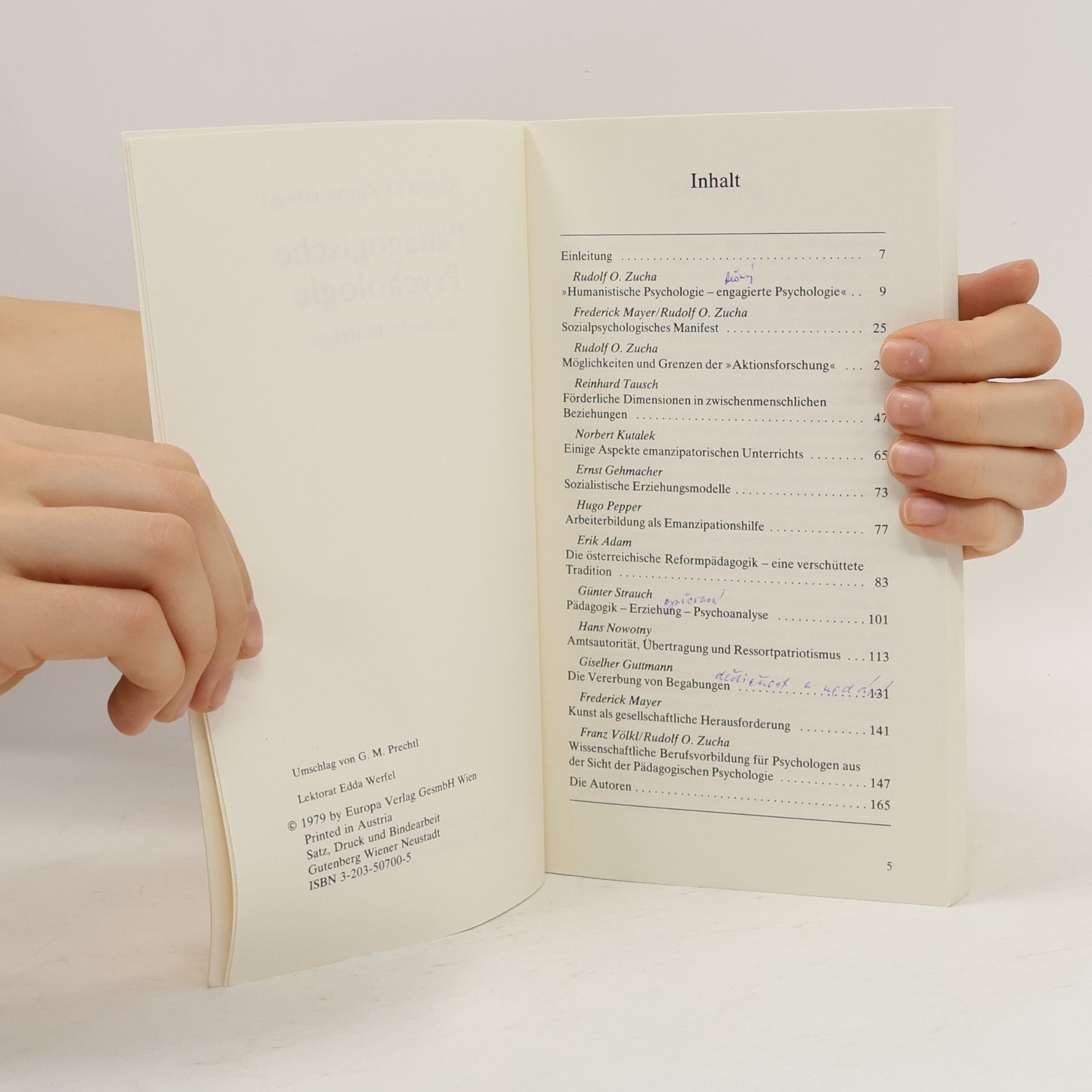 Rudolf O. Zucha Pädagogische Psychologie