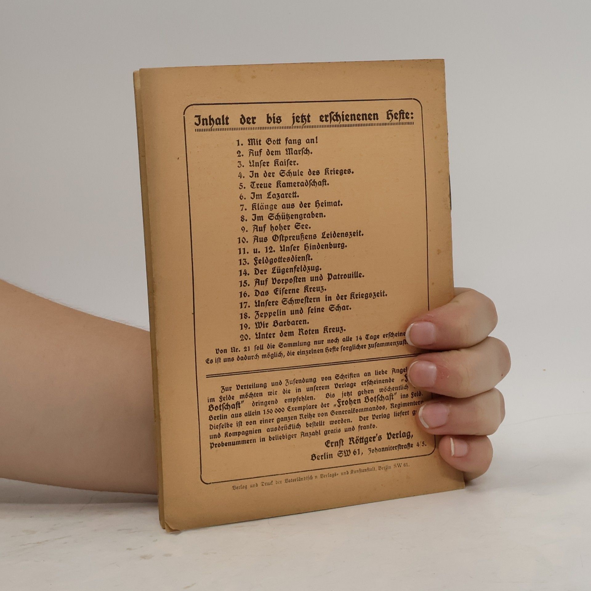 kolektiv Der alte Gott lebt noch! Fromme und deutsche Züge aus dem Kriege 1914-1915
