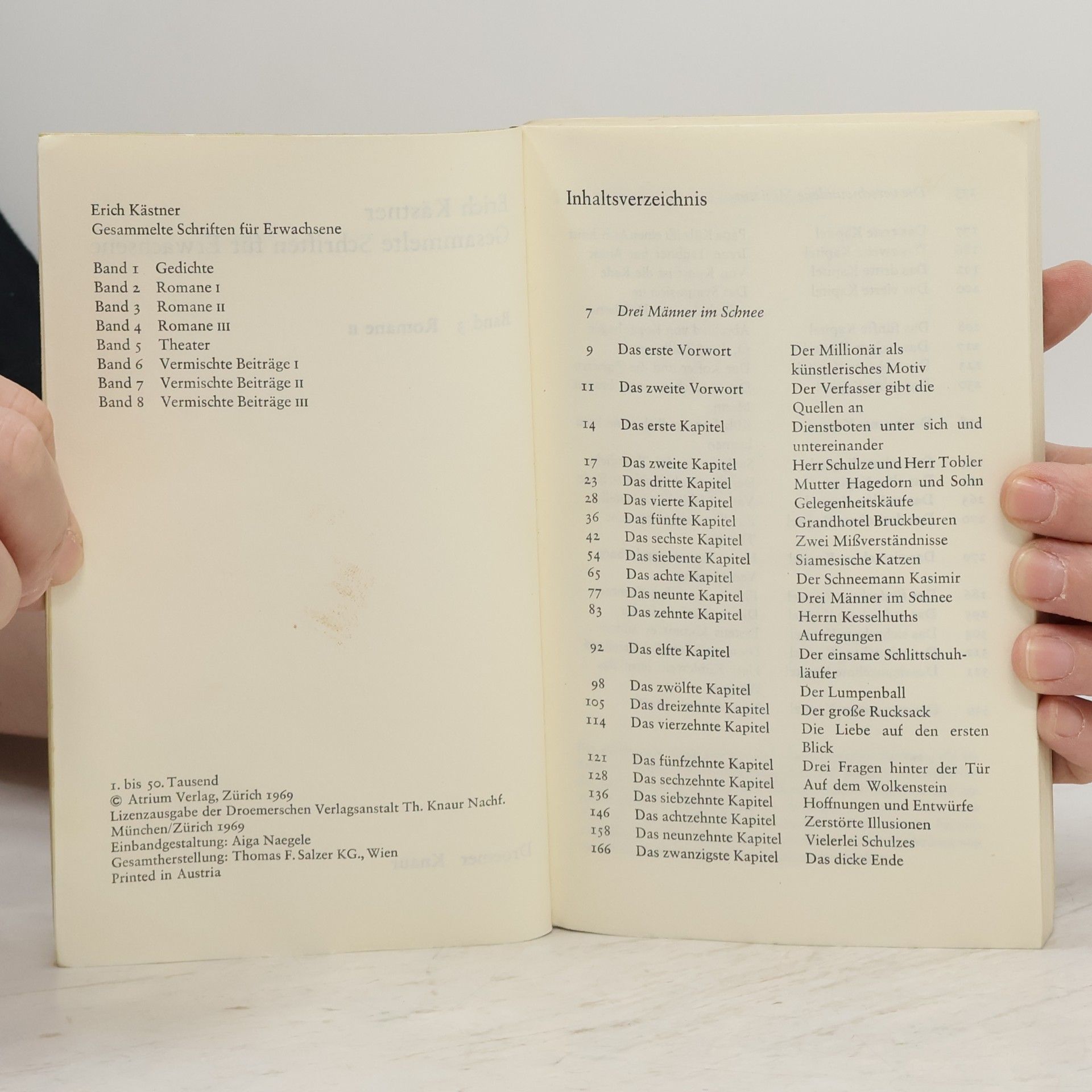 Erich Kästner Gesammelte Schriften für Erwachsene Band 3. Romane II.