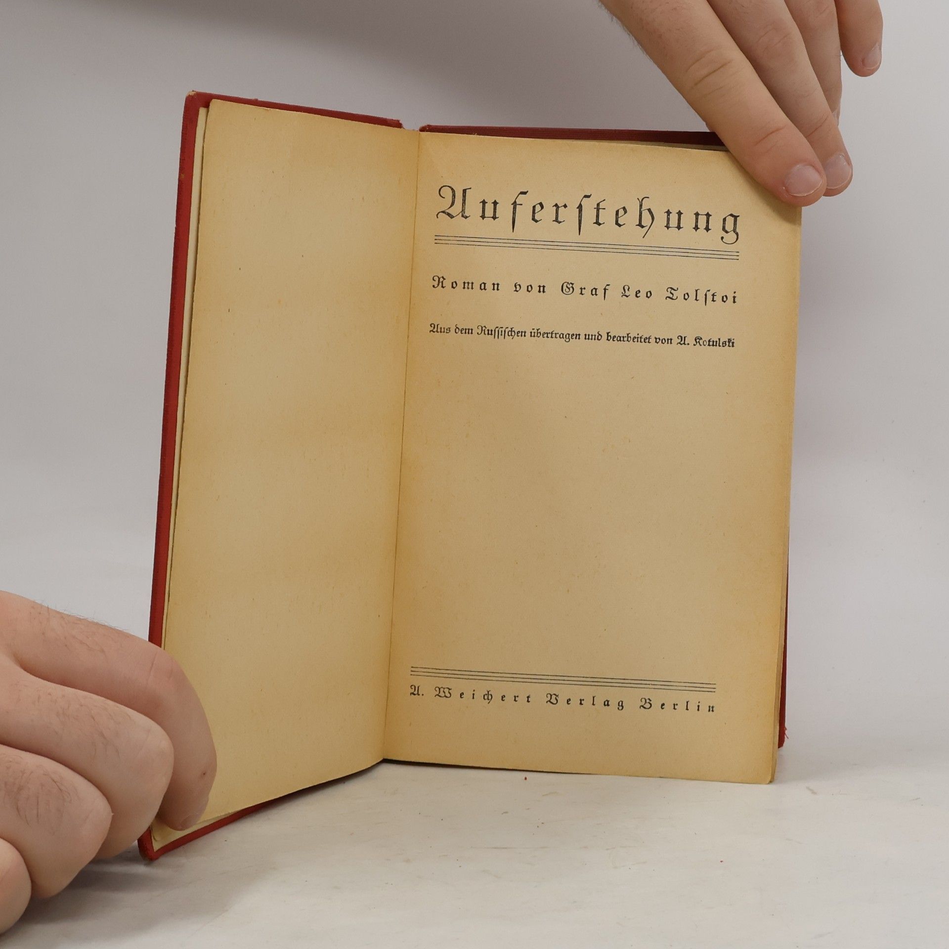 Lew Nikolajewitsch Tolstoi Auferstehung
