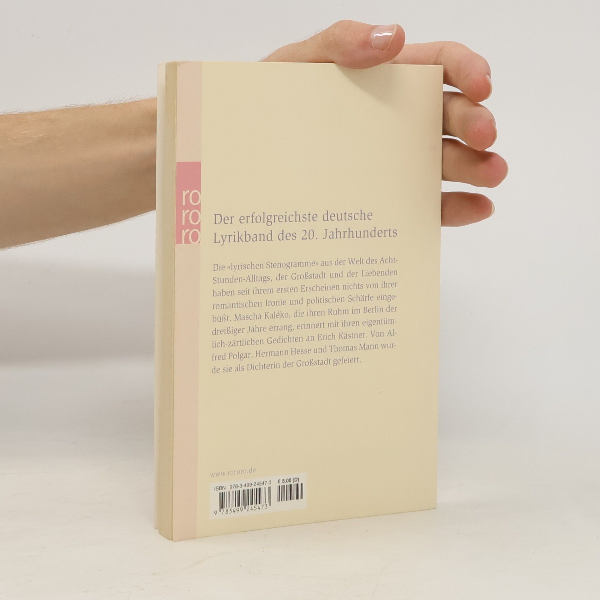 Mascha Kaléko Das lyrische Stenogrammheft