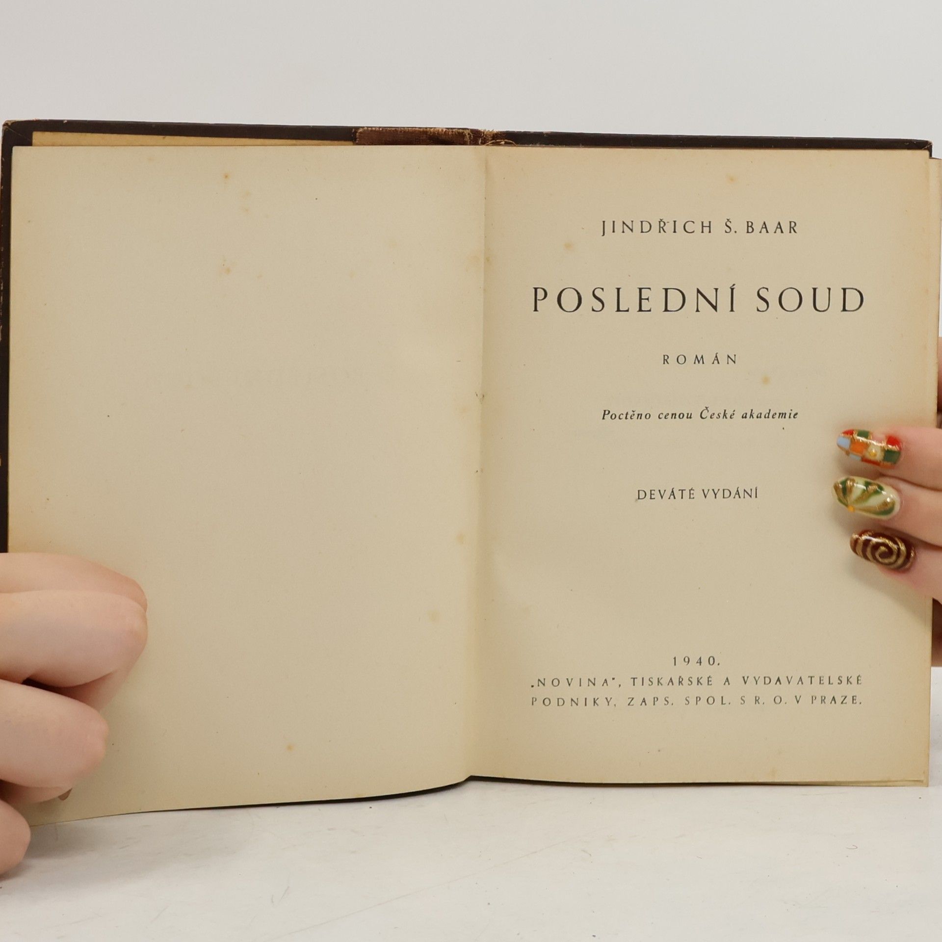 Jindřich Šimon Baar Poslední soud