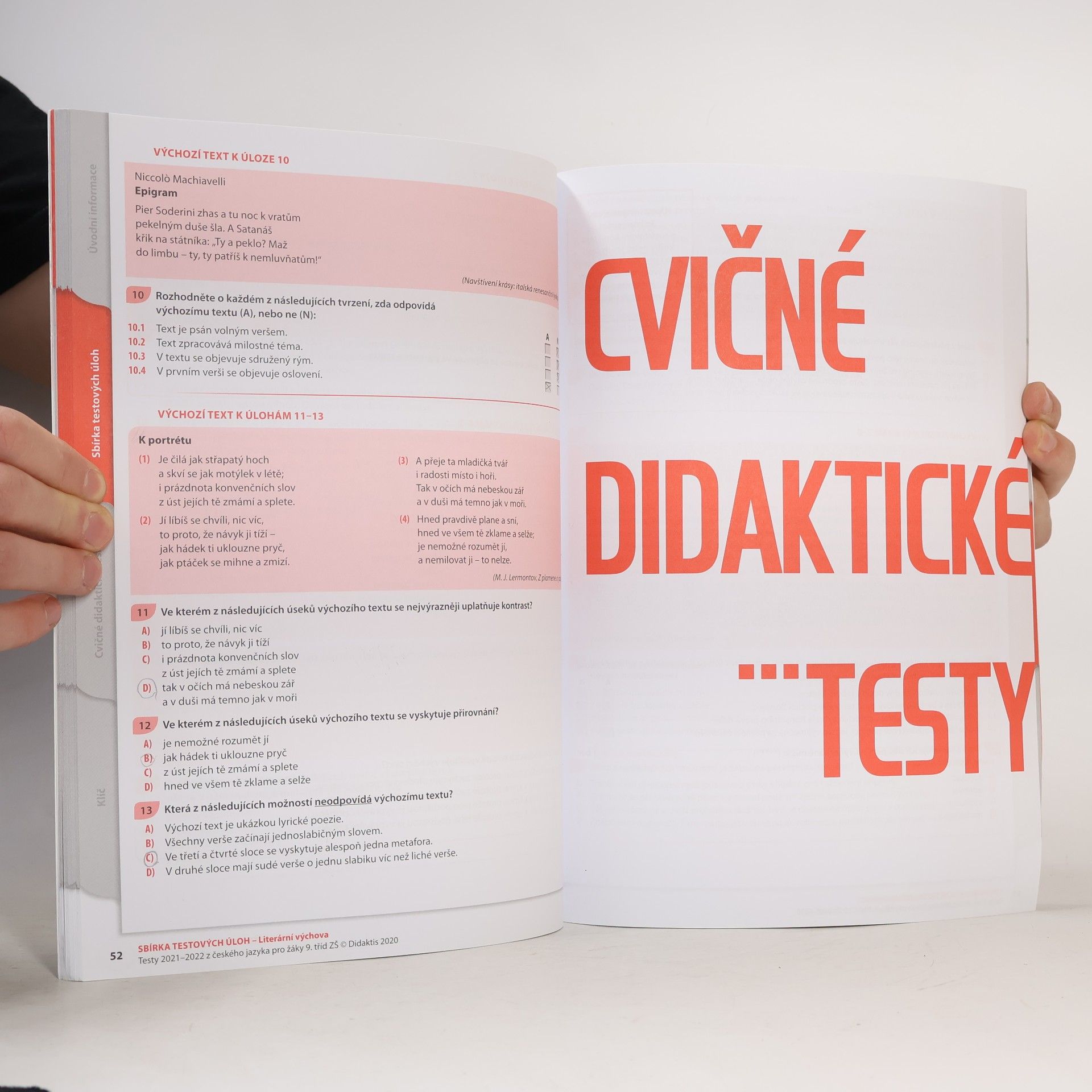 Autorenkollektiv Testy z českého jazyka pro žáky 9. tříd ZŠ 2021/2022