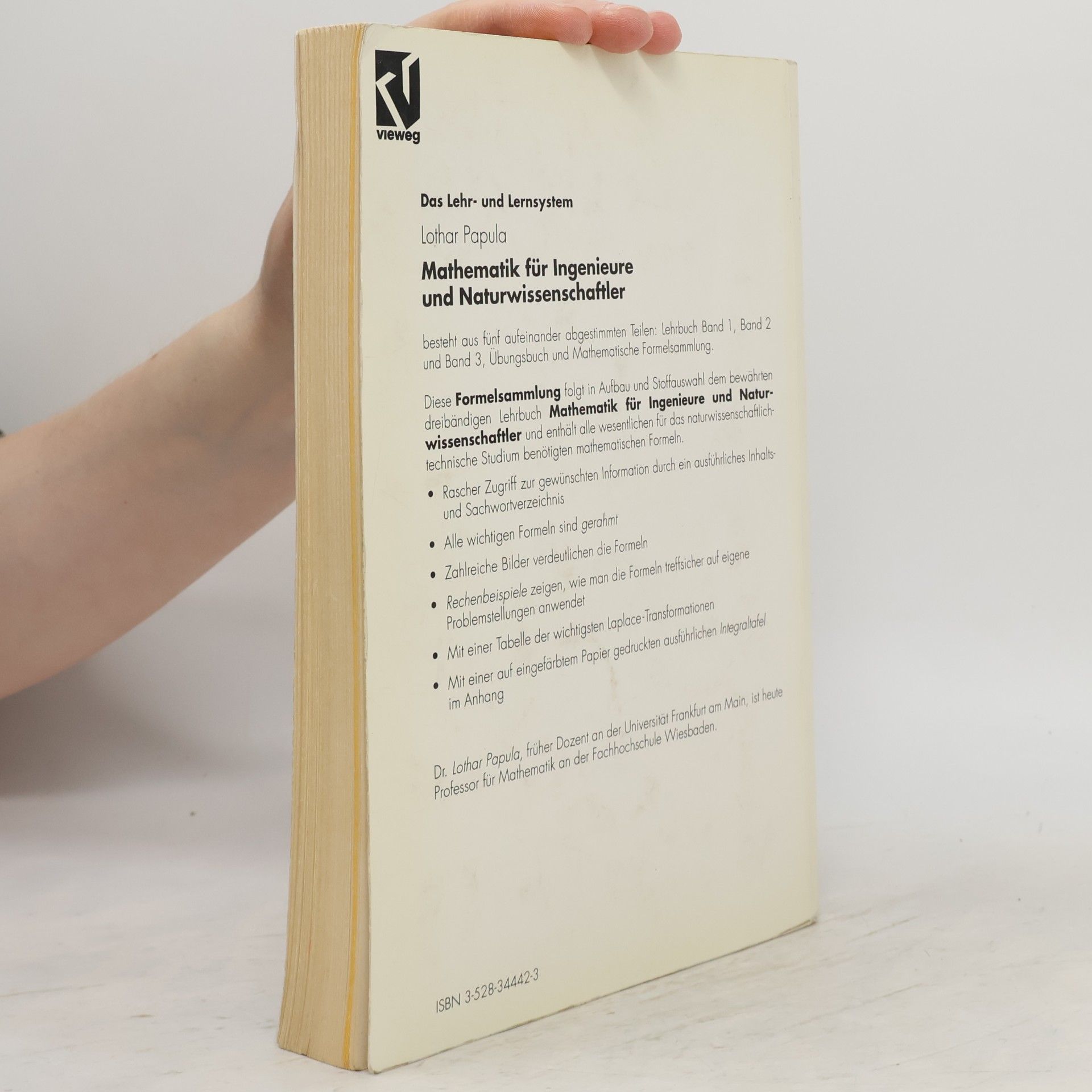 Lothar Papula Mathematische Formelsammlung für Ingenieure und Naturwissenschaftler - 4. Auflage