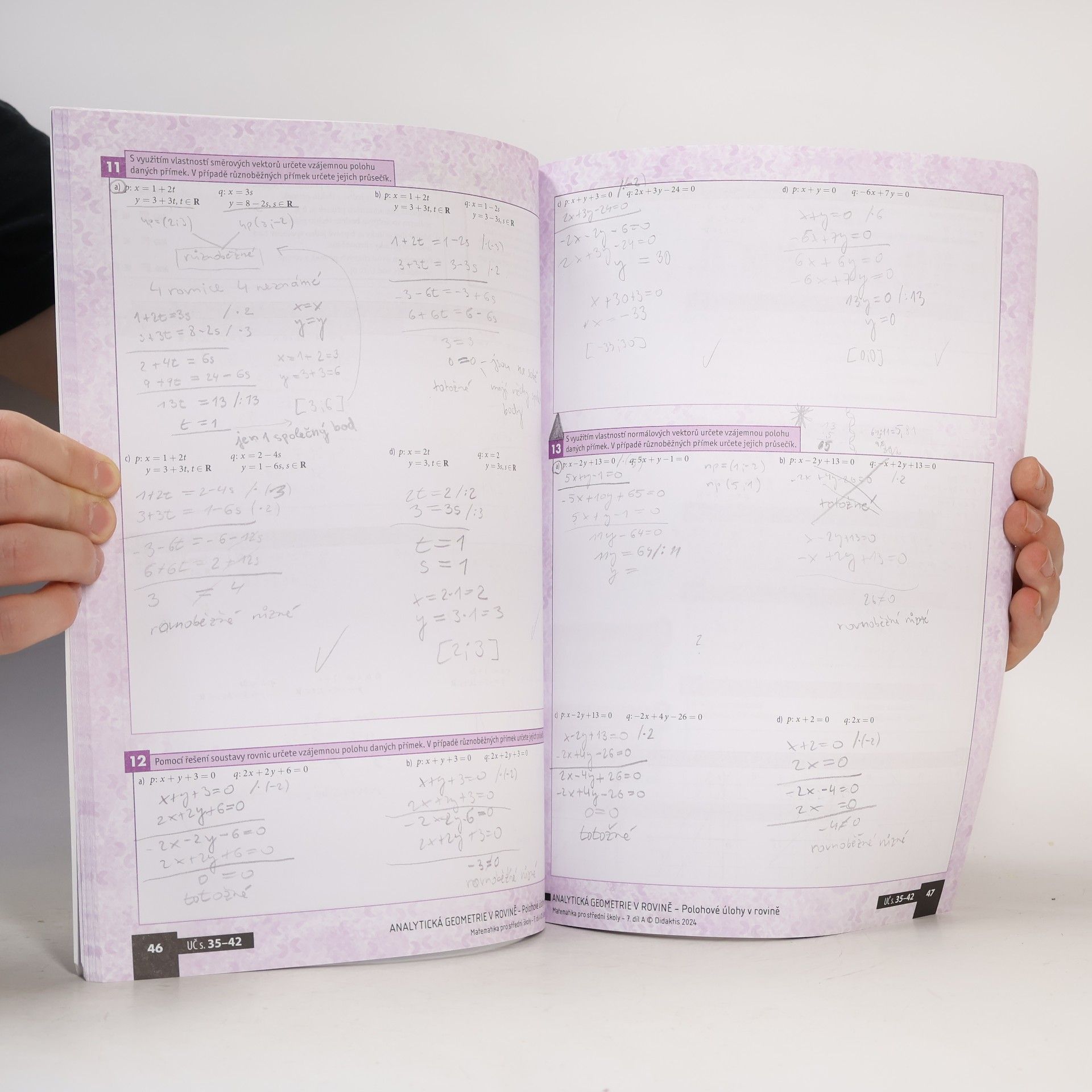 AA.VV. Matematika pro střední školy 7. A. Díl.: Analytická geometrie v rovině. Pracovní sešit
