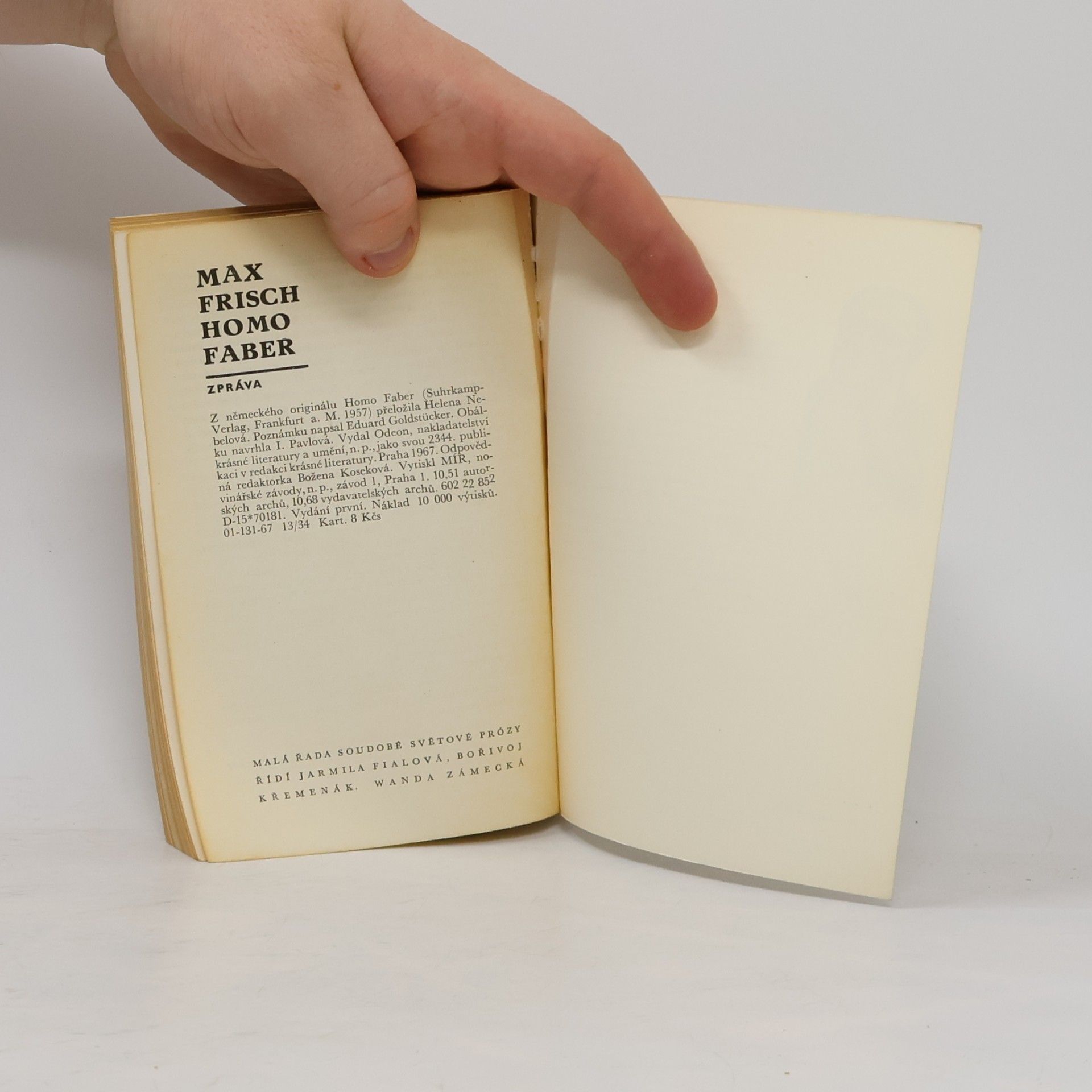 Max Frisch Homo Faber. Zpráva