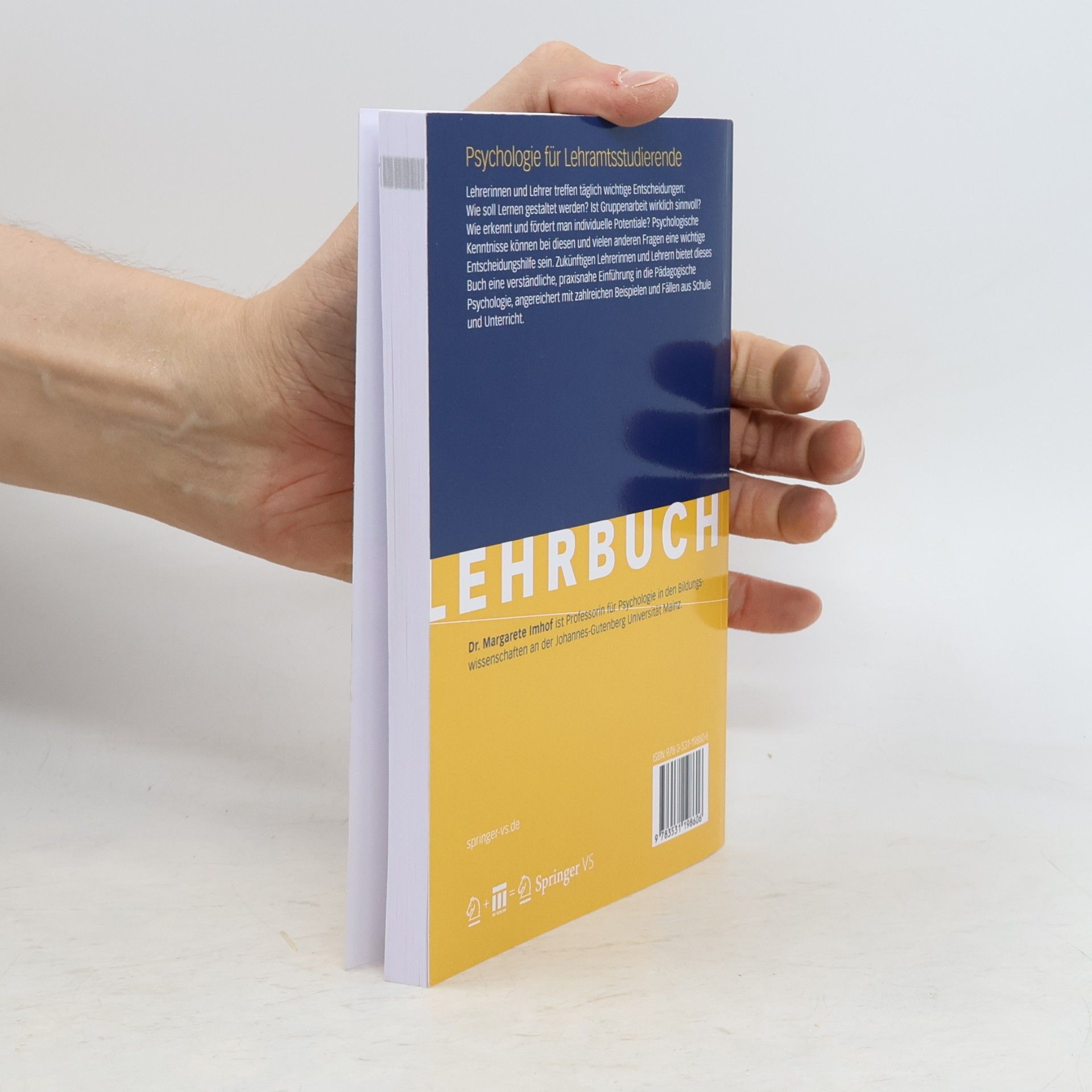 Margarete Imhof Basiswissen Psychologie: Psychologie für Lehramtsstudierende