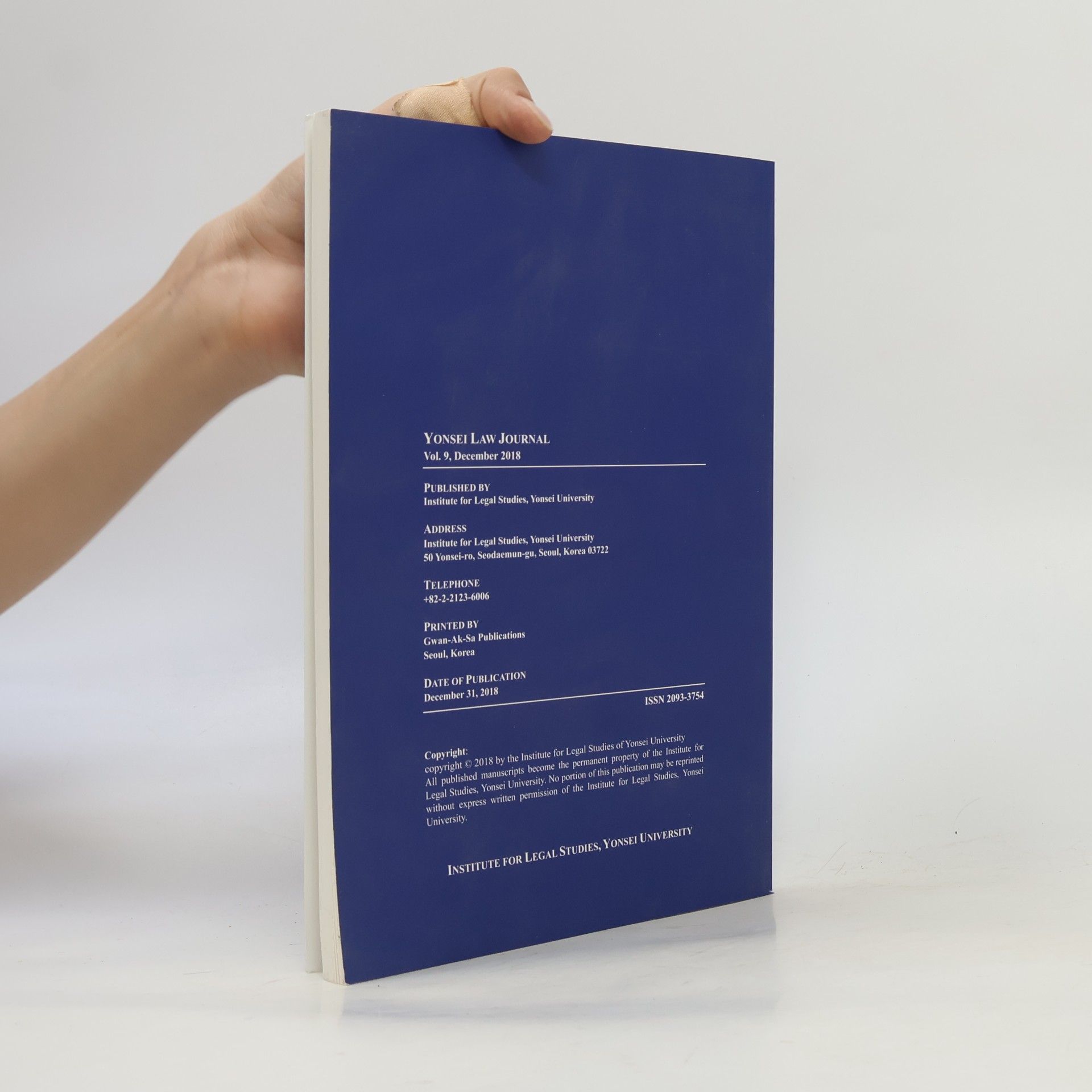 Kolektiv autorů Yonsei Law Journal