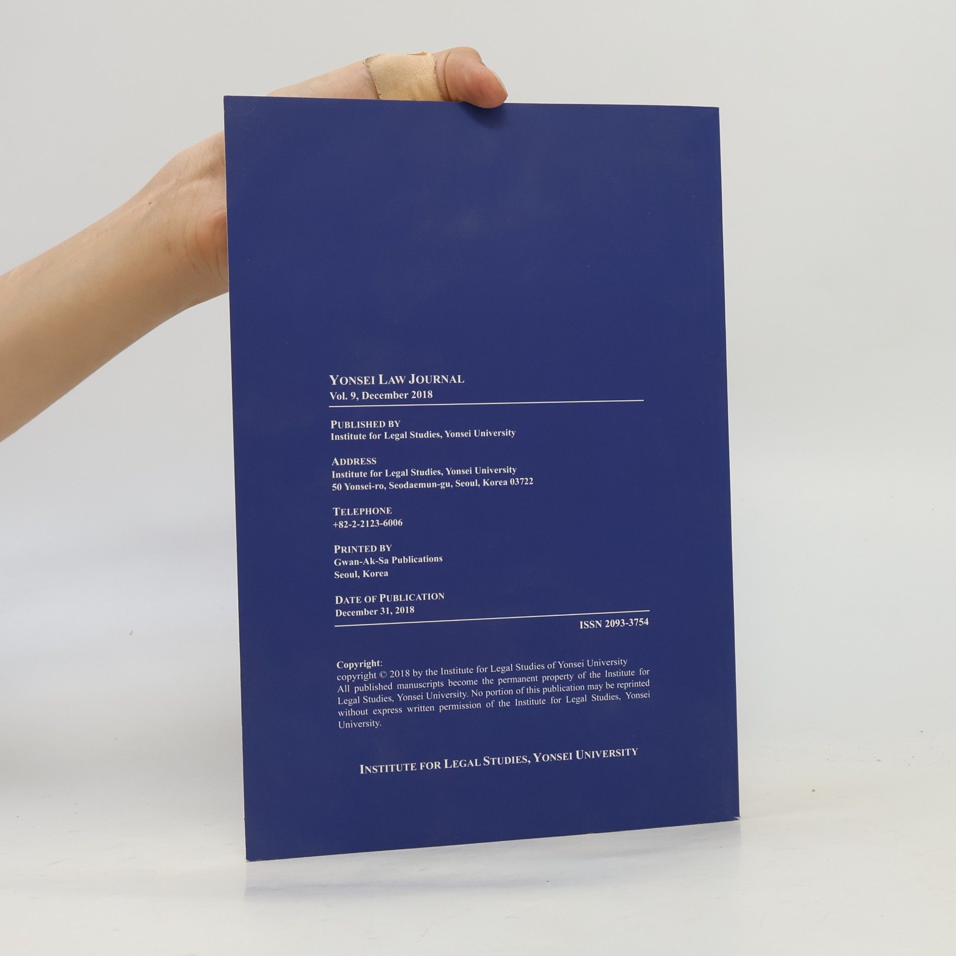 Kolektiv autorů Yonsei Law Journal