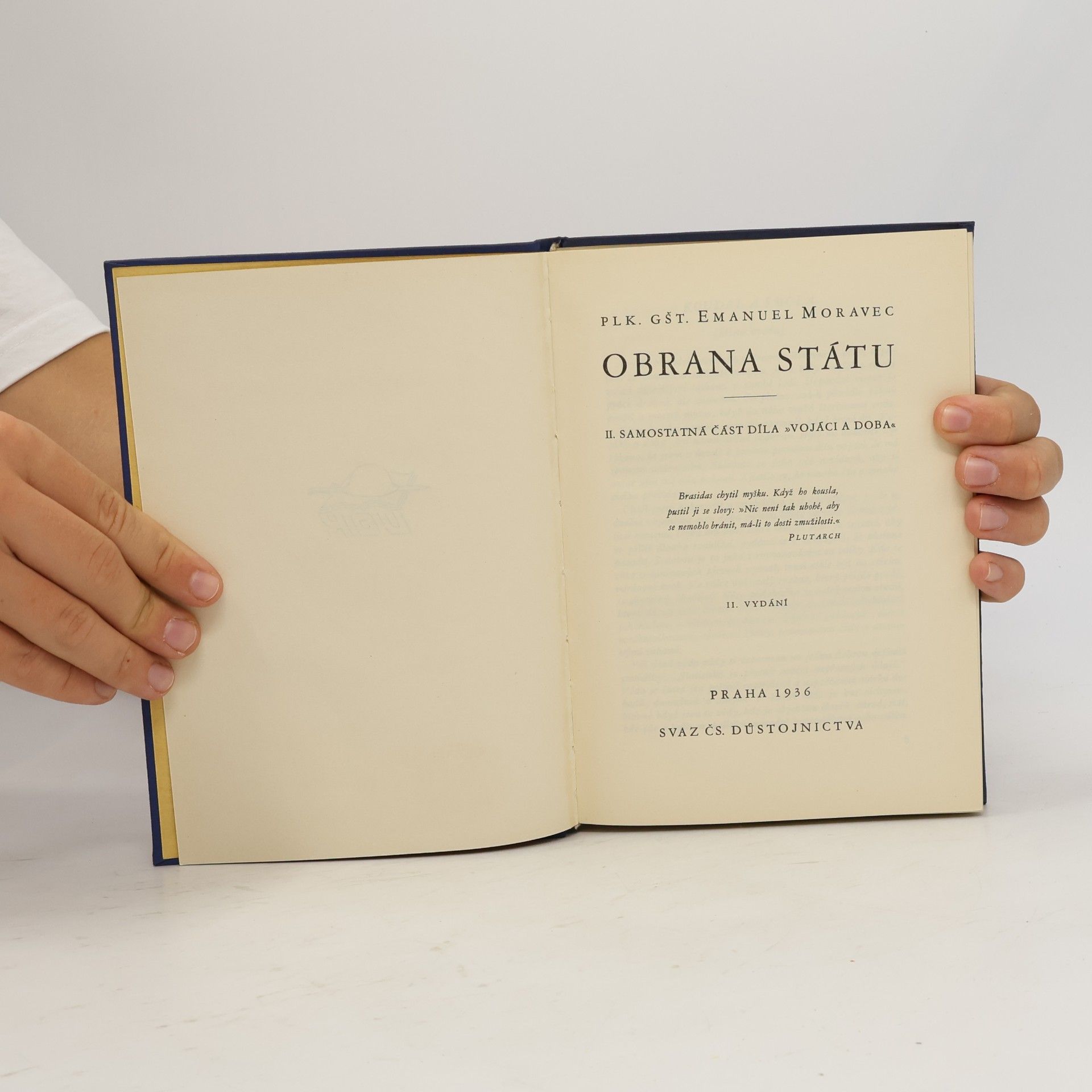 Emanuel Moravec Obrana státu