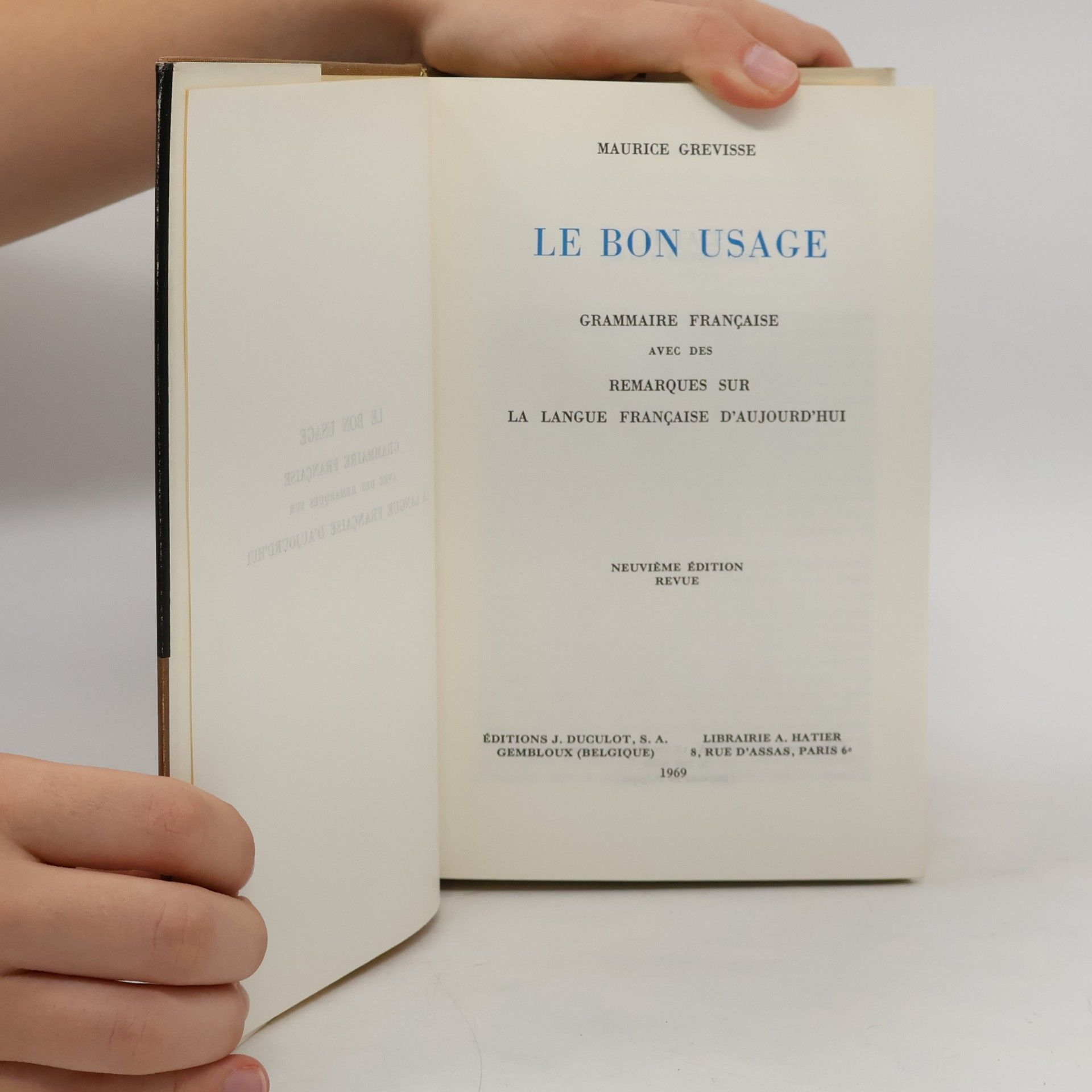 Maurice Grevisse Le bon usage