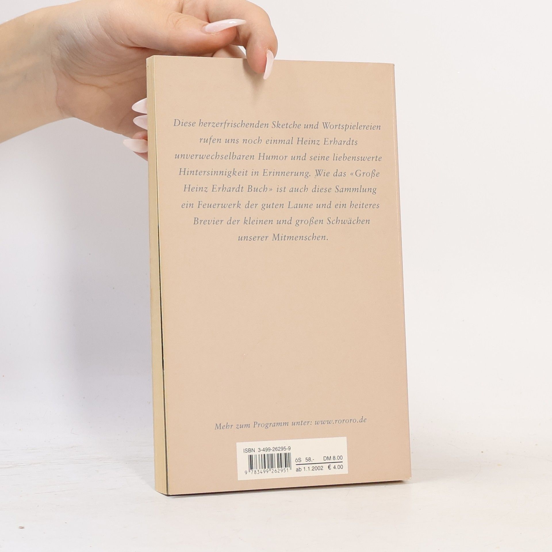 Heinz Erhardt Wunderlich Taschenbuch: Unvergeßlicher Heinz Erhardt