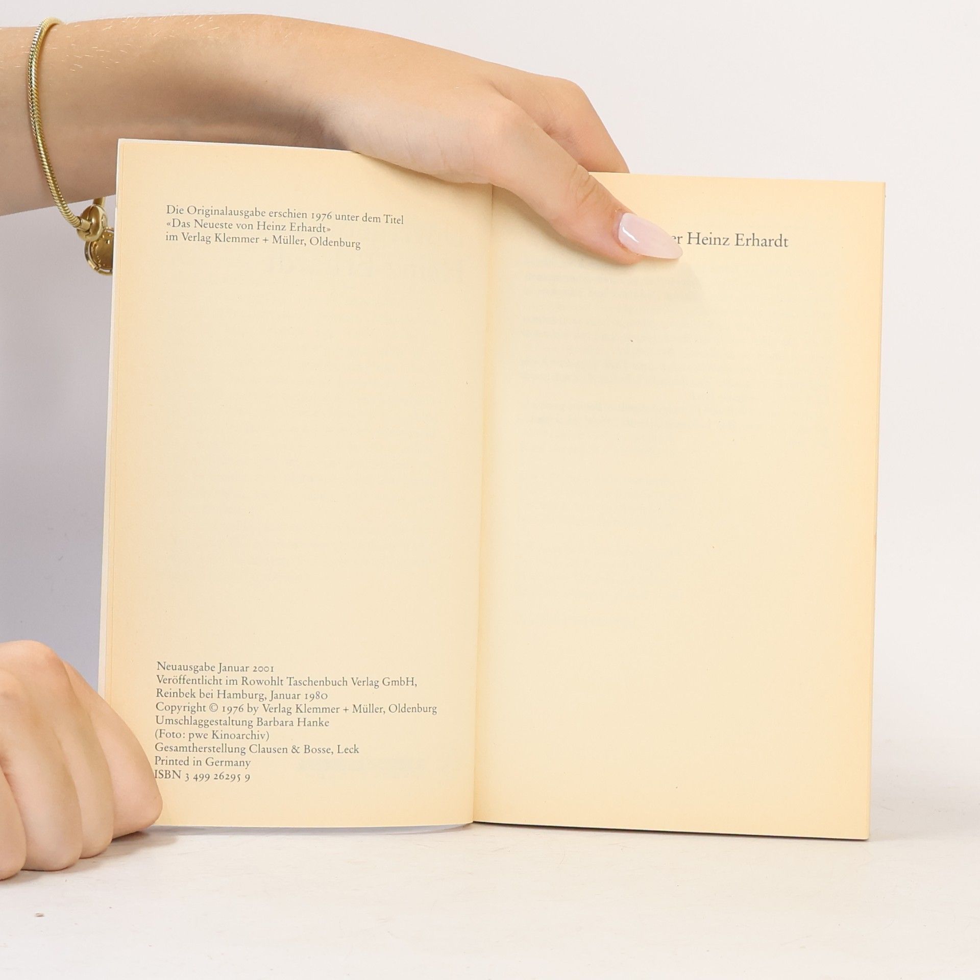 Heinz Erhardt Wunderlich Taschenbuch: Unvergeßlicher Heinz Erhardt