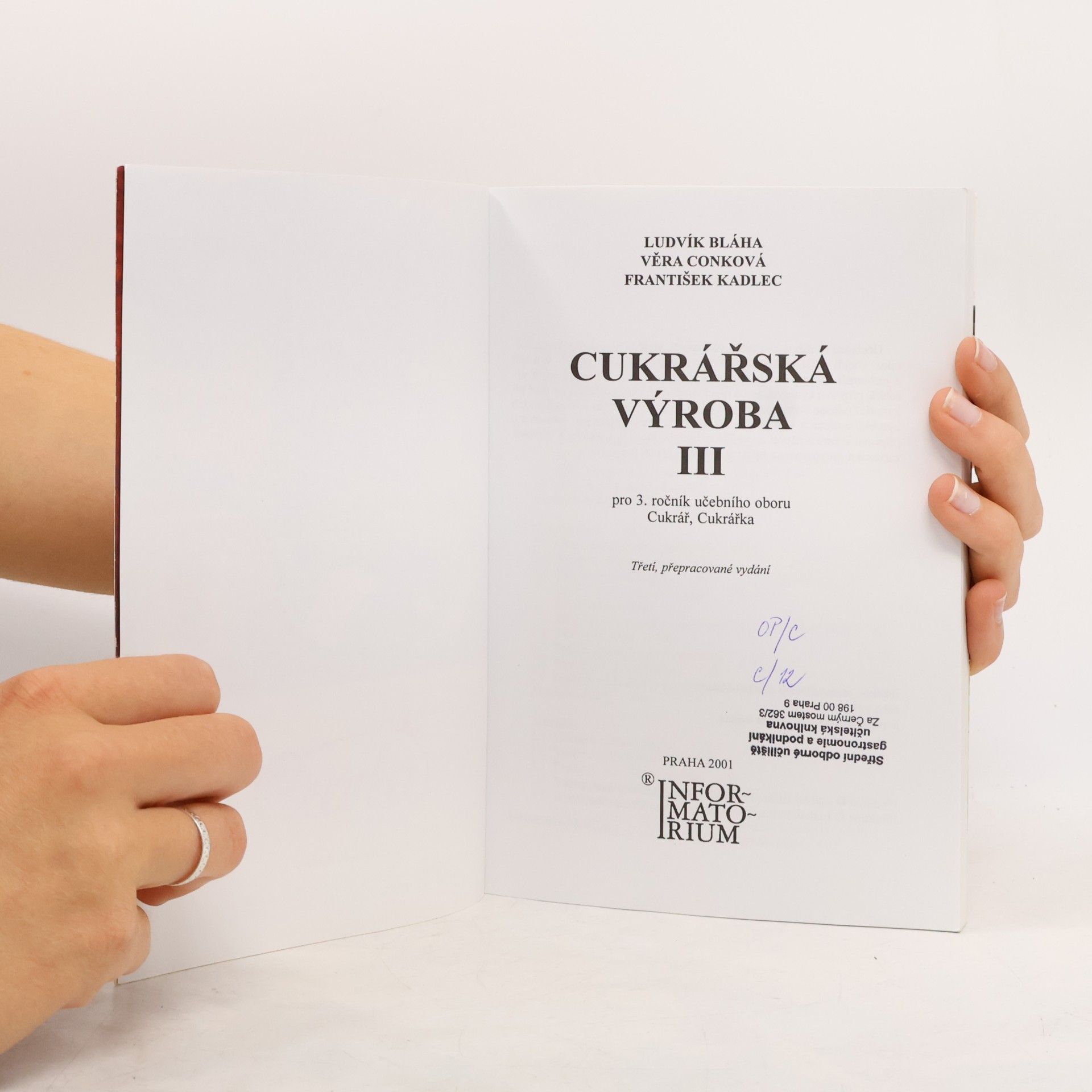 Ludvík Bláha Cukrářská výroba III