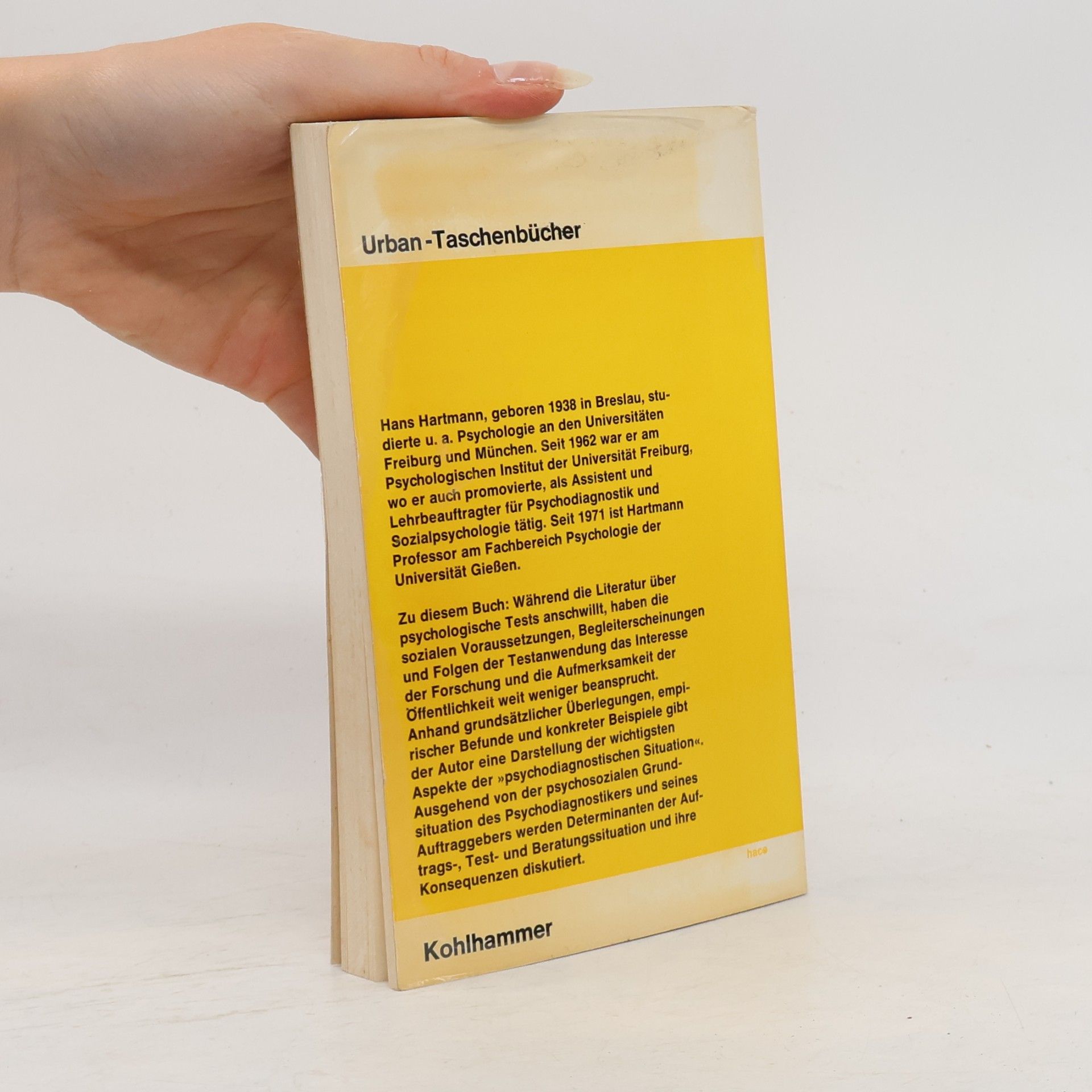 Hans A. Hartmann Psychologische Diagnostik