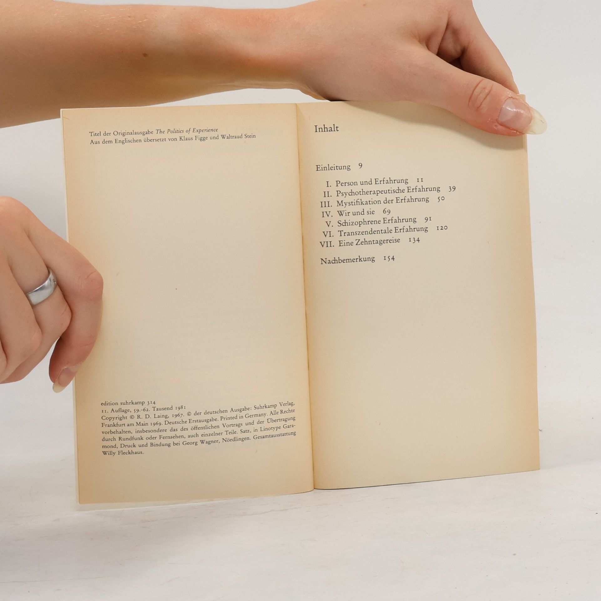 Ronald D. Laing Phänomenologie der Erfahrung