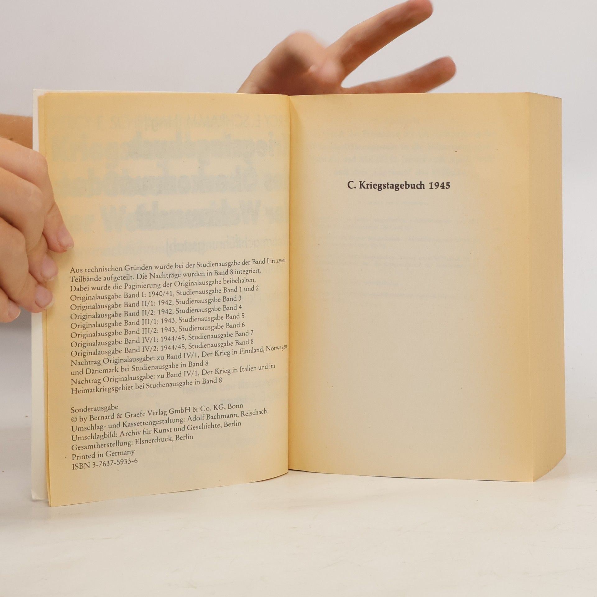 Percy Ernst Schramm Kriegstagebuch des Oberkommandos der Wehrmacht 1944-1945. Teilband 2. 8