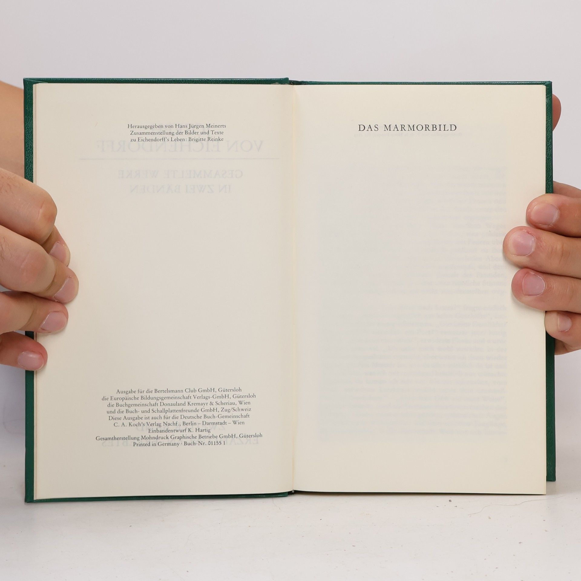 Joseph von Eichendorff Werke 2. Das Marmorbild