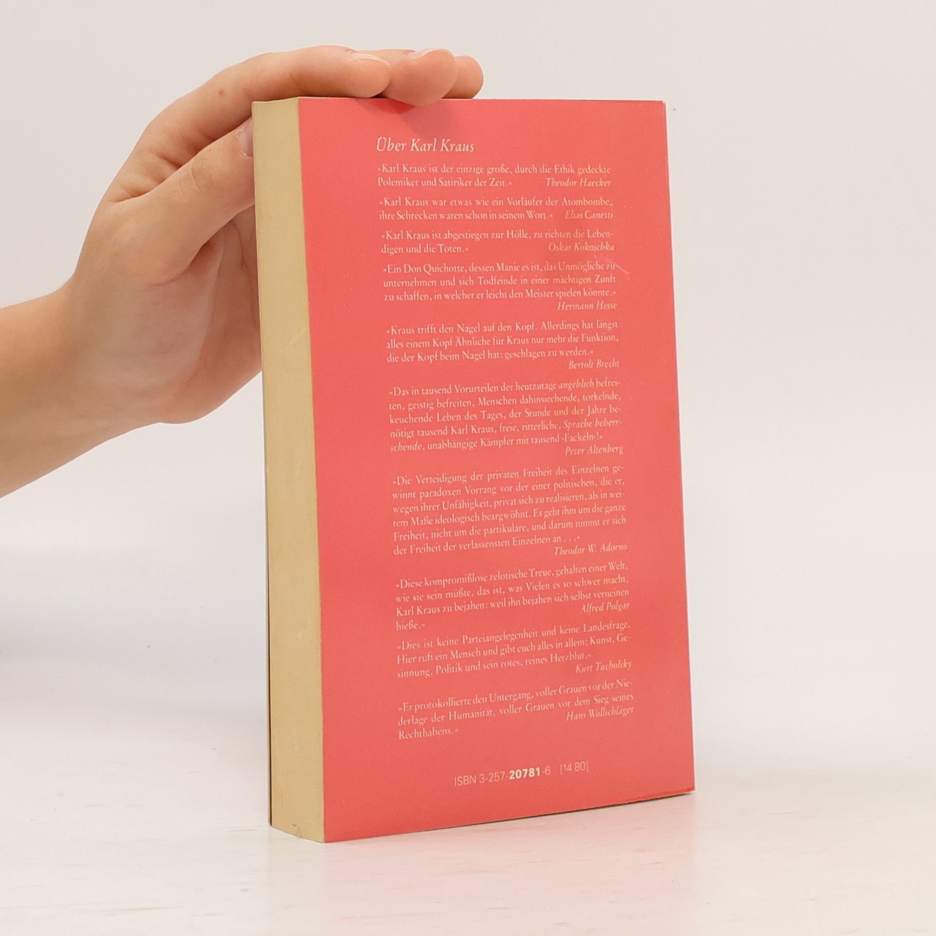 Karl Kraus Das Karl-Kraus-Lesebuch