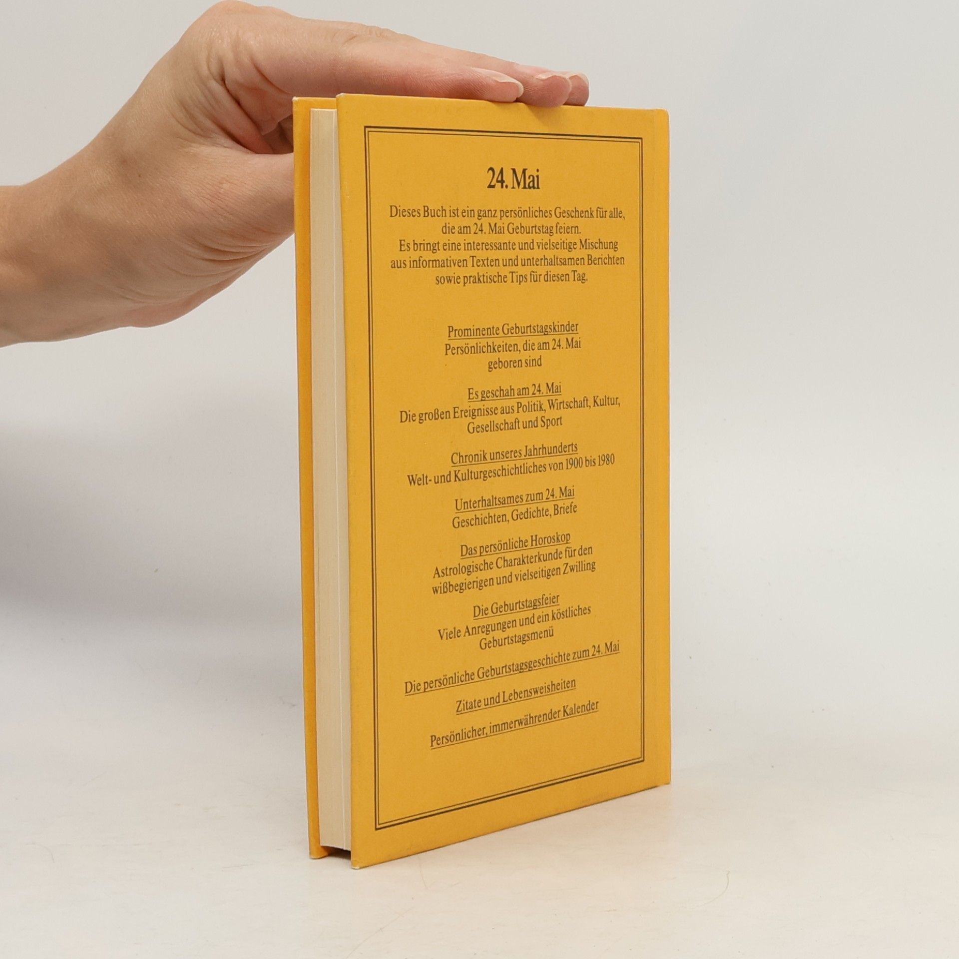 Kolektiv autorů Das persönliche Geburtstagsbuch. 24. Mai