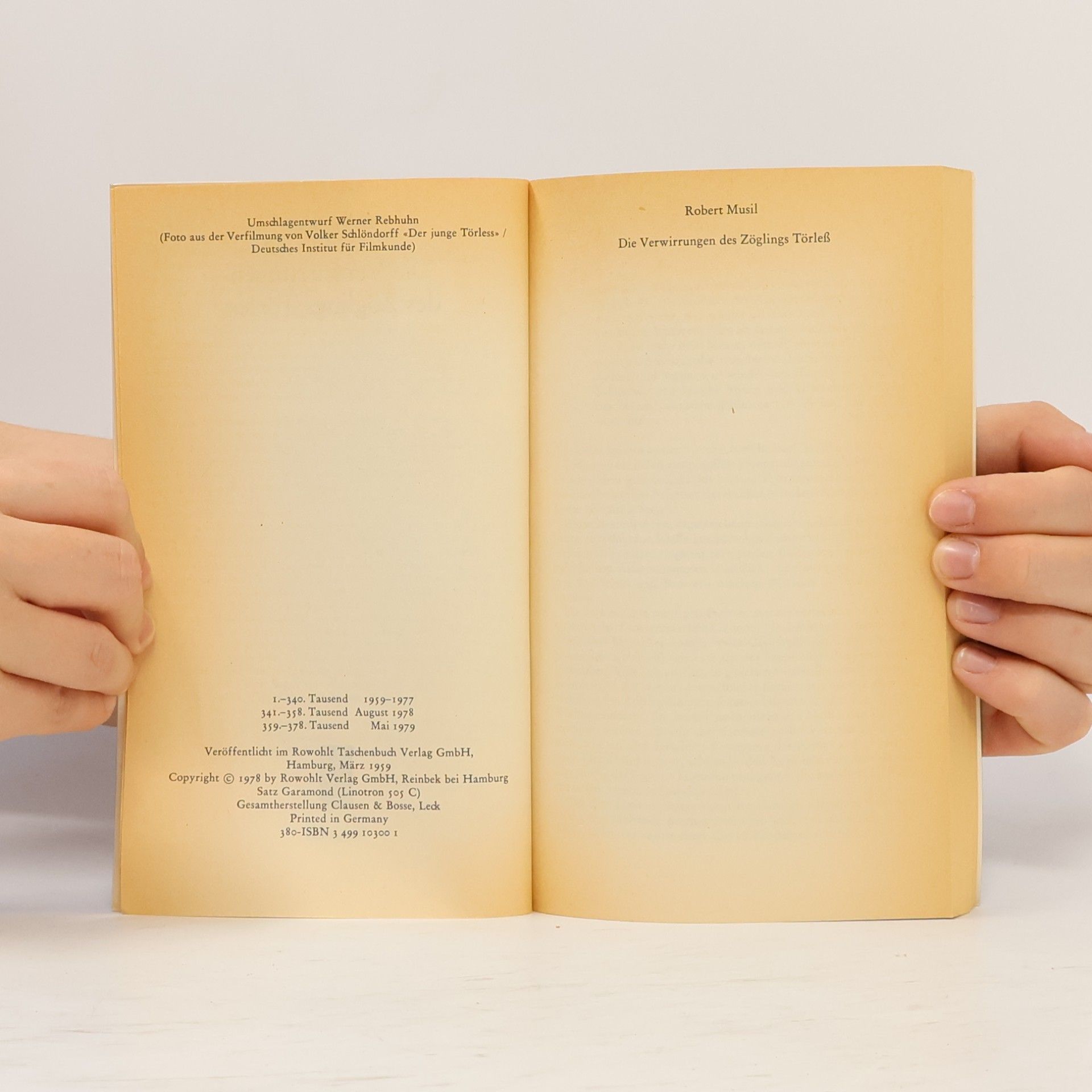 Robert Musil Die Verwirrungen des Zöglings Törleß