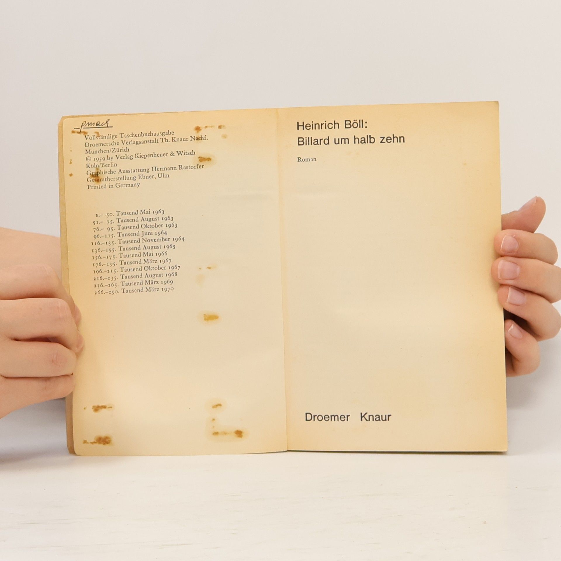 Heinrich Böll Billard und halb zehn
