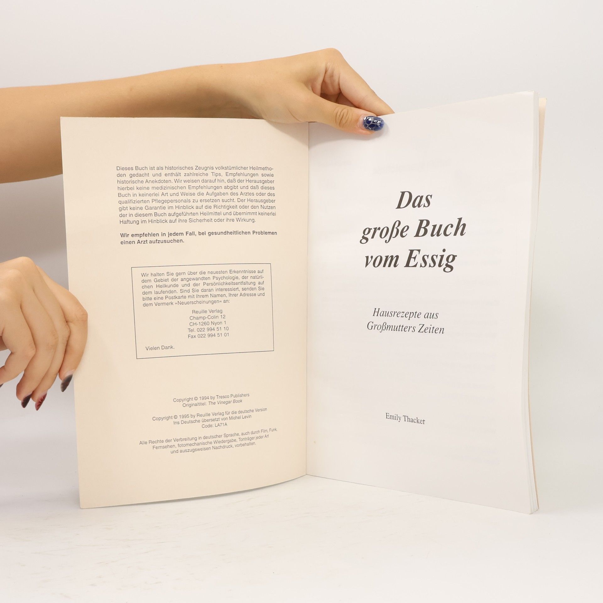 Emily Thacker Das große Buch vom Essig