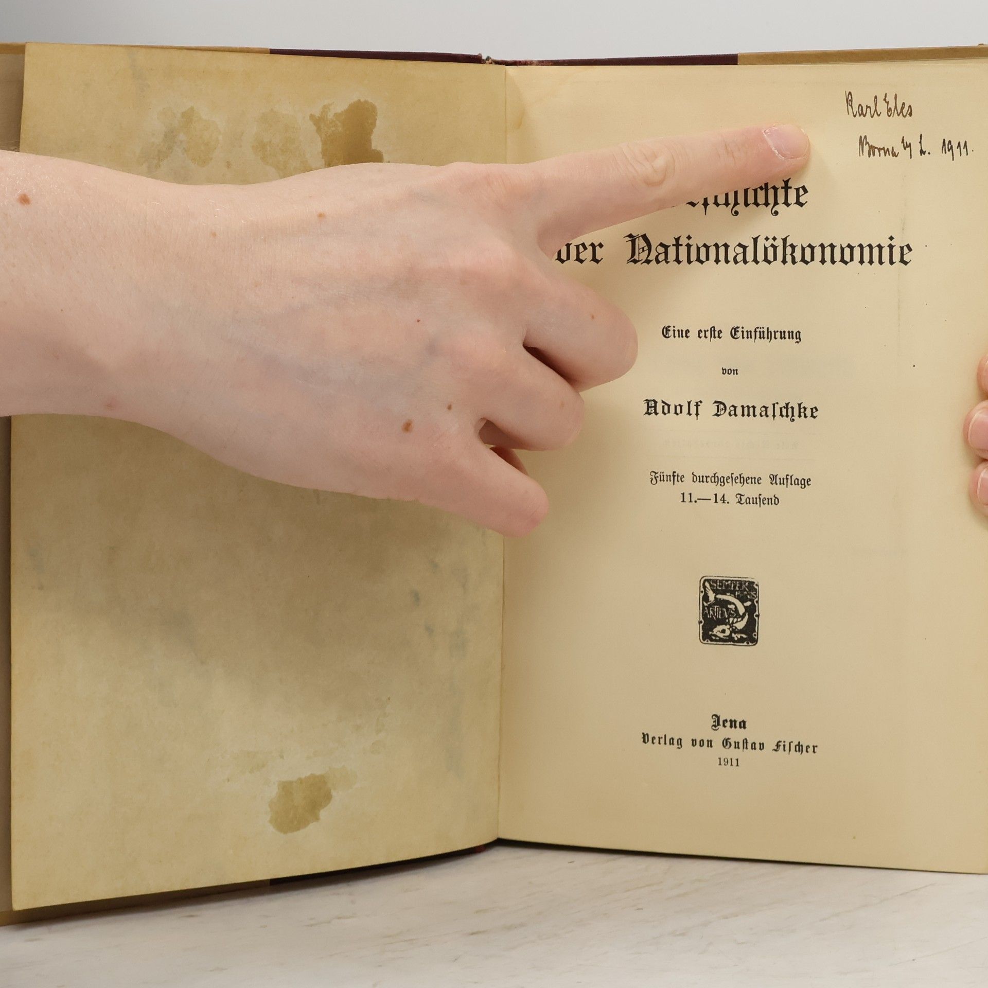 Adolf Damaschke Geschichte der Nationalökonomie. Sünfte Auflage
