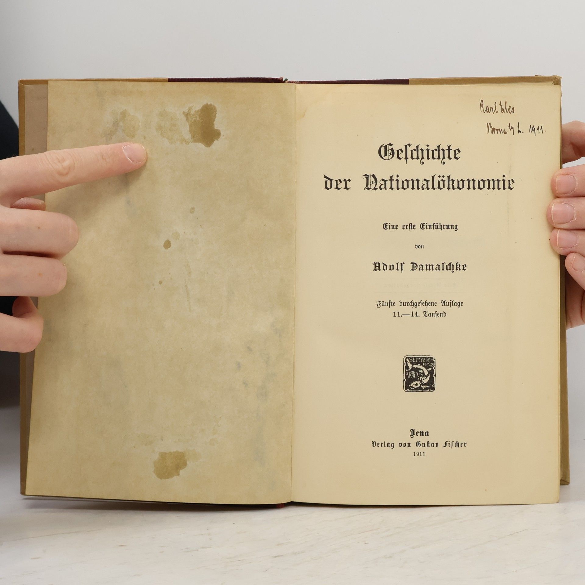 Adolf Damaschke Geschichte der Nationalökonomie. Sünfte Auflage