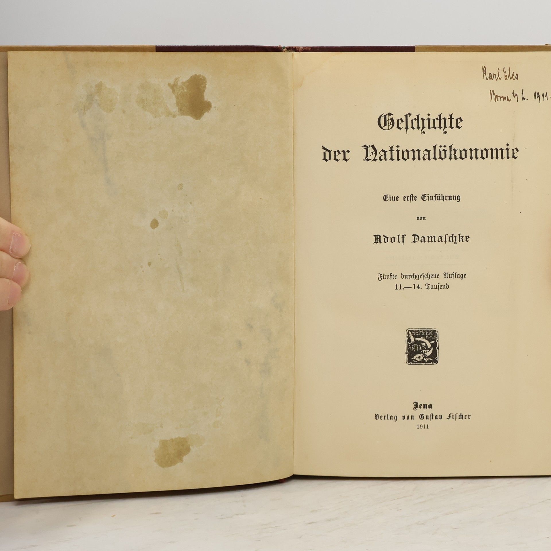 Adolf Damaschke Geschichte der Nationalökonomie. Sünfte Auflage