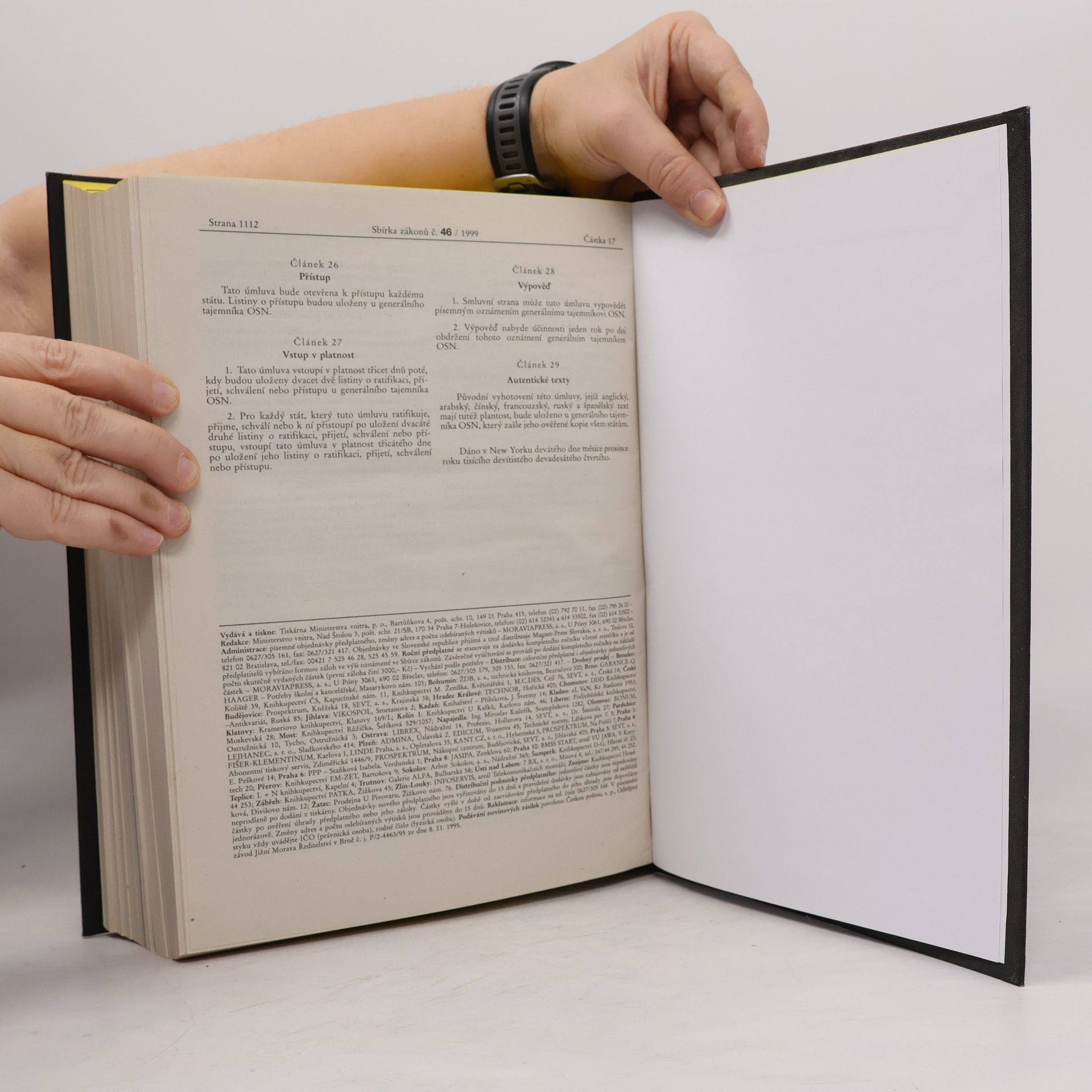 Autores varios Sbírka zákonů 1999 1-46