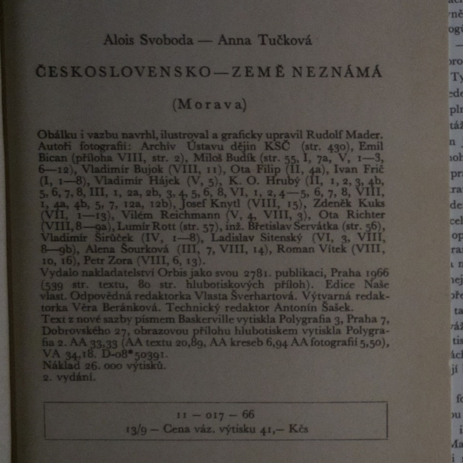 Alois Svoboda Československo, země neznámá. Morava