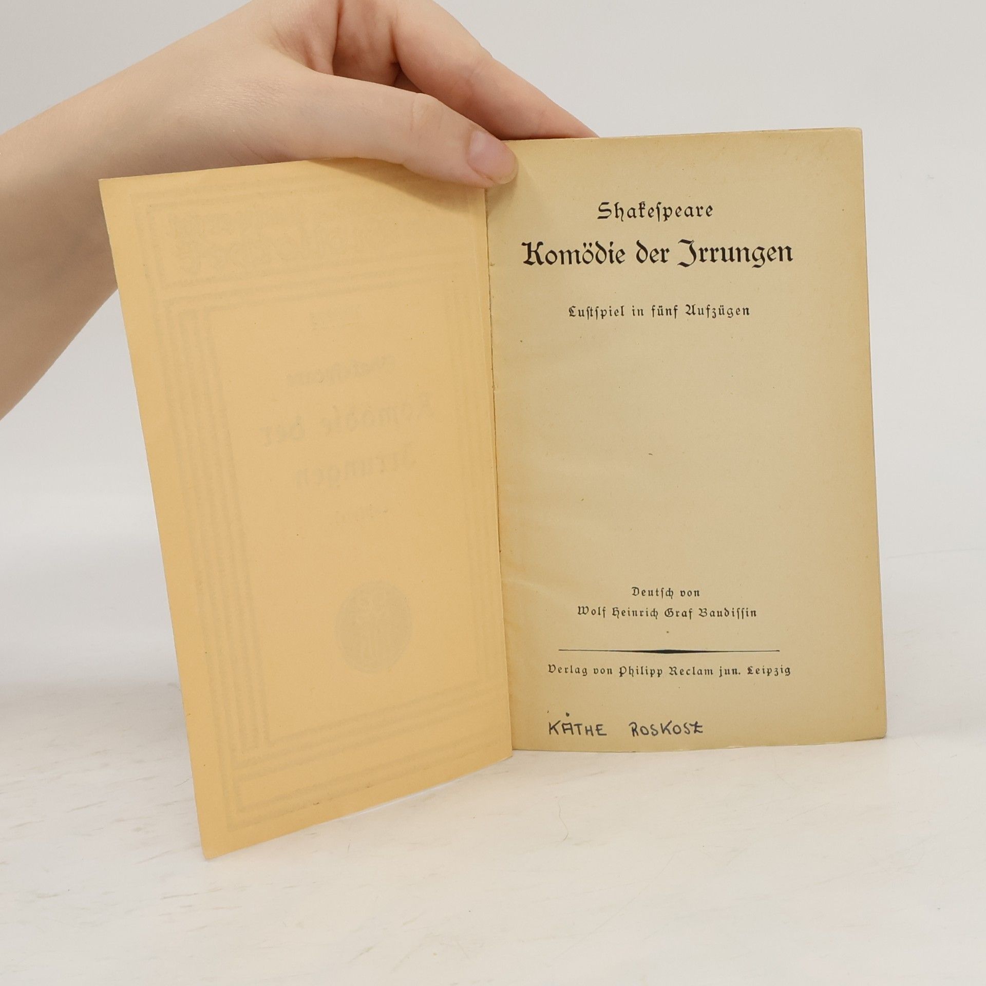 William Shakespeare Die Komödie der Irrungen