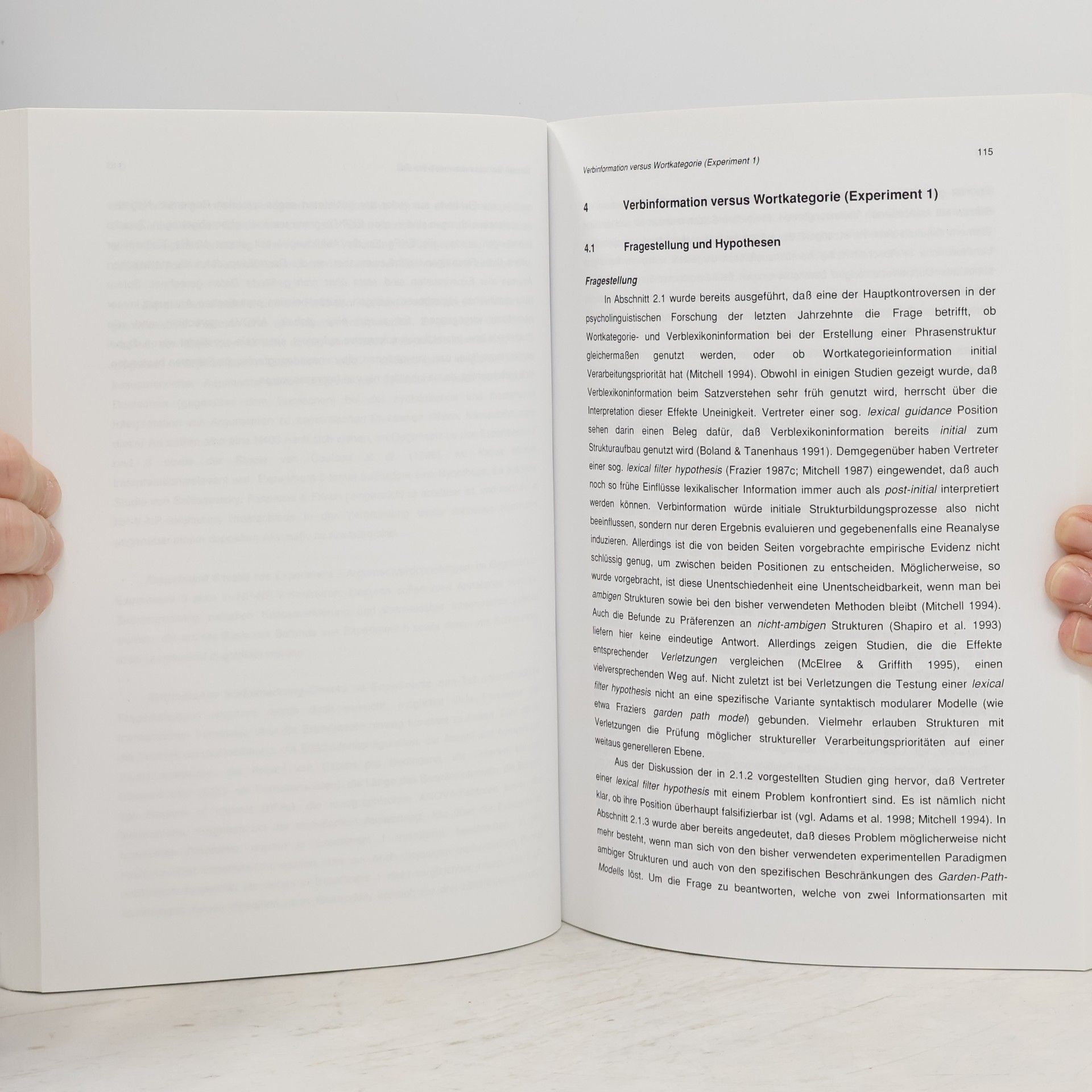 Stefan Frisch Max-Planck-Series in Human Cognitive and Brain Sciences - 12: Verb-Argument-Struktur, Kasus und thematische Interpretation beim Sprachverstehen