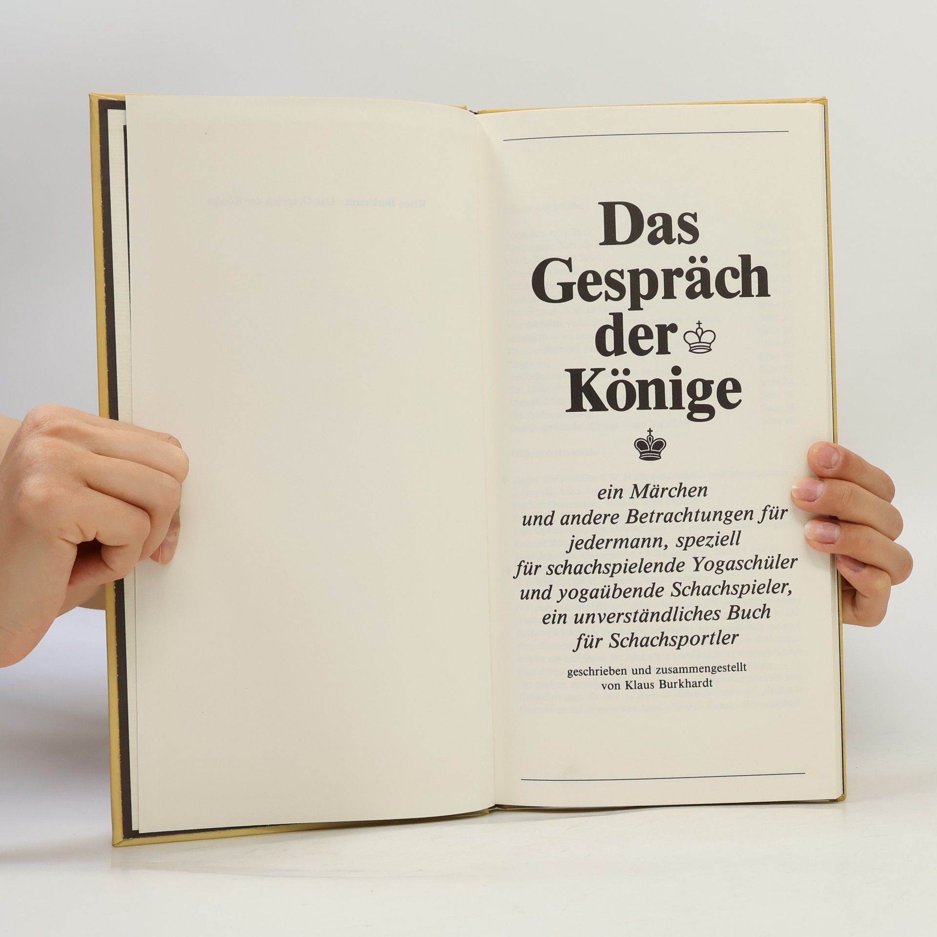 Klaus Burkhardt Das Gespräch der Könige
