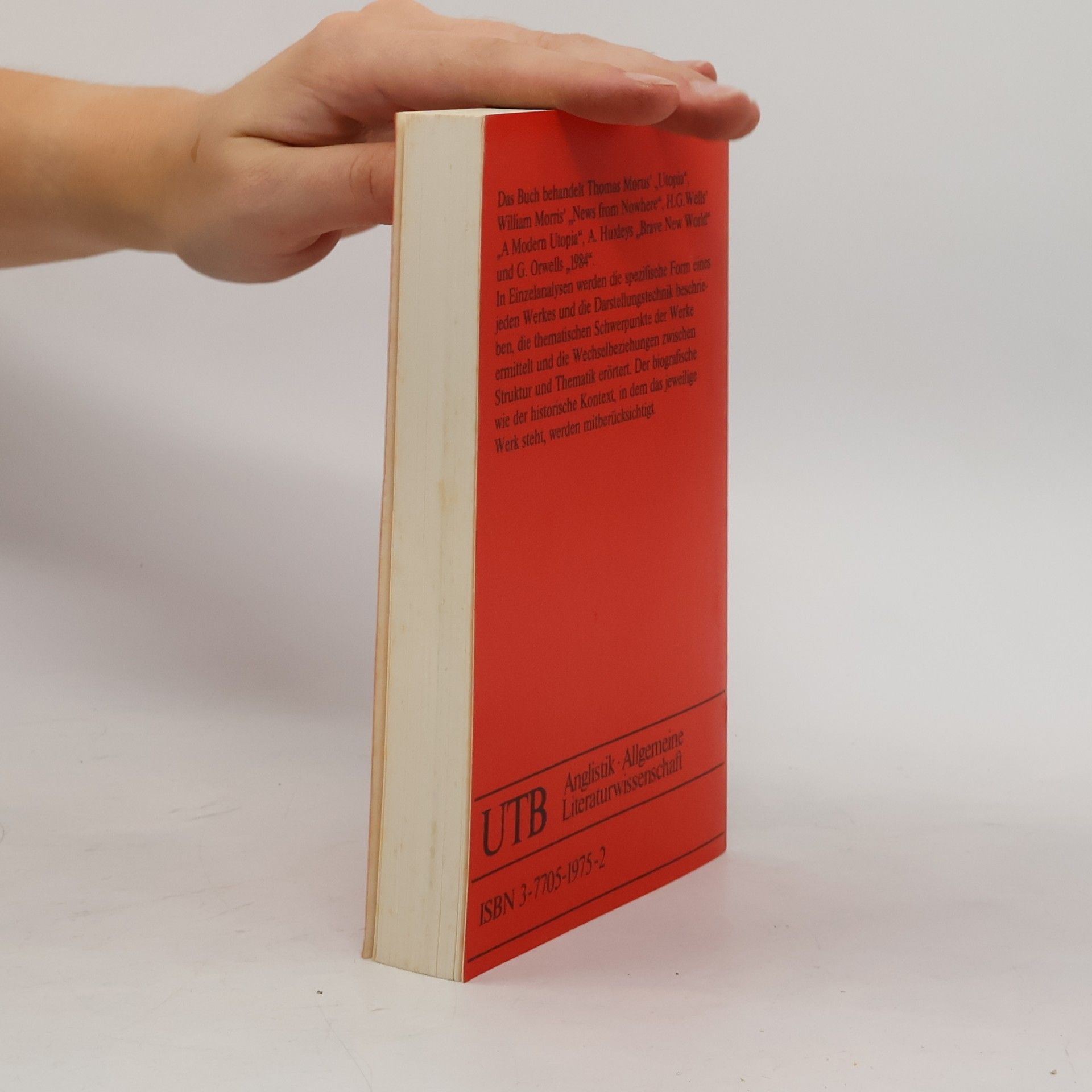 Willi Erzgräber Utopie und Anti-Utopie in der englischen Literatur