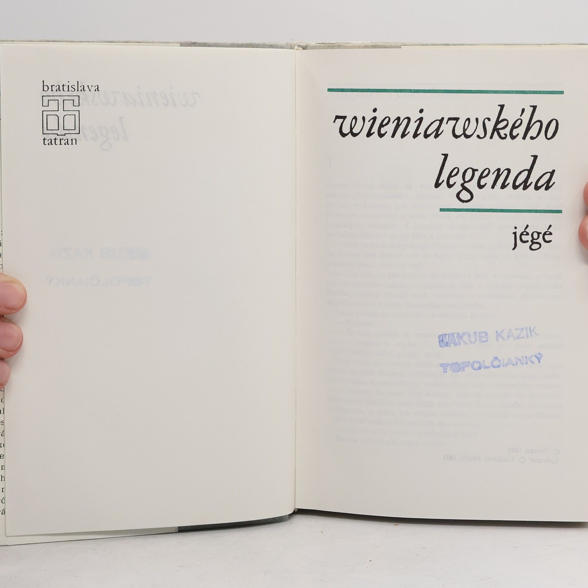 Ladislav Nádaši Jégé Wieniawského legenda