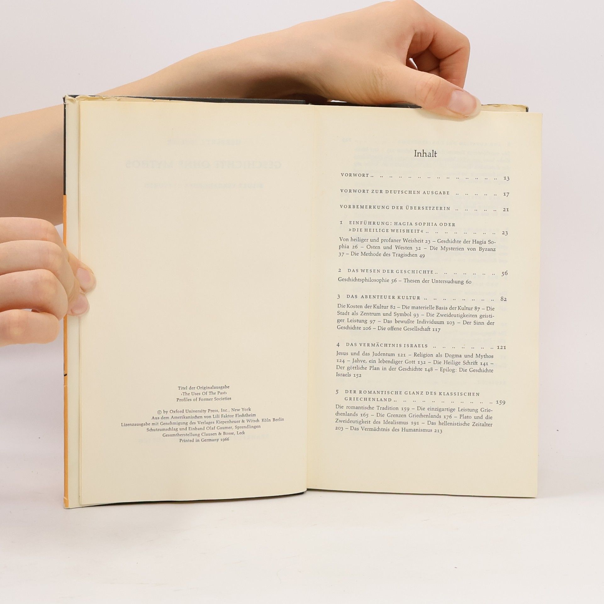 Hebert J. Muller Geschichte ohne Mythos
