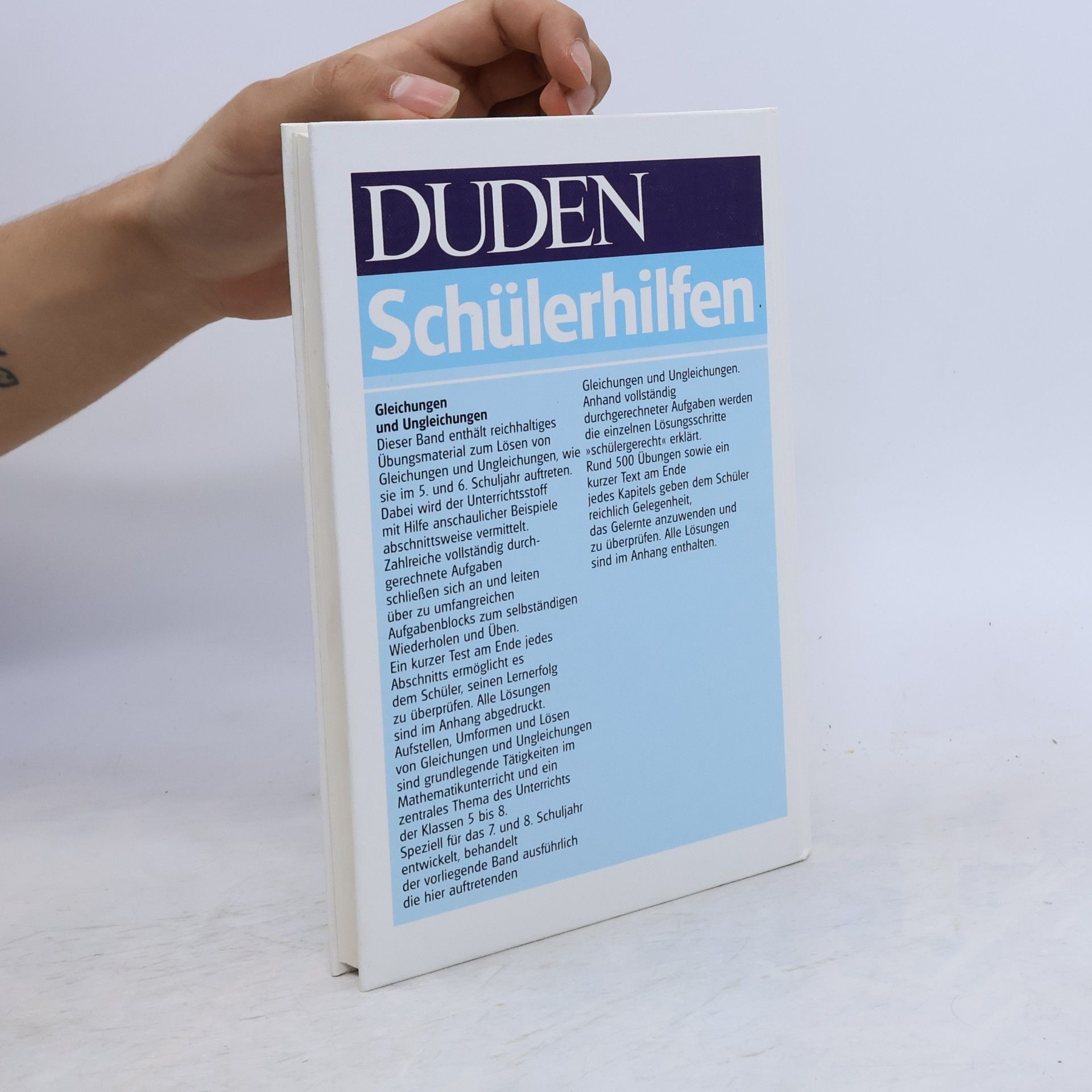 Hans Borucki Schülerhilfen. Gleichungen und Ungleichungen