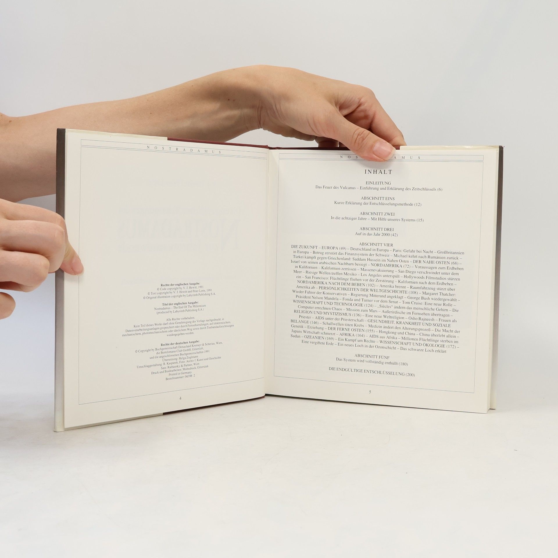 V. J. Hewitt Die unglaublichen Weissagungen des Nostradamus zur Jahrtausendwende 1992 - 2001